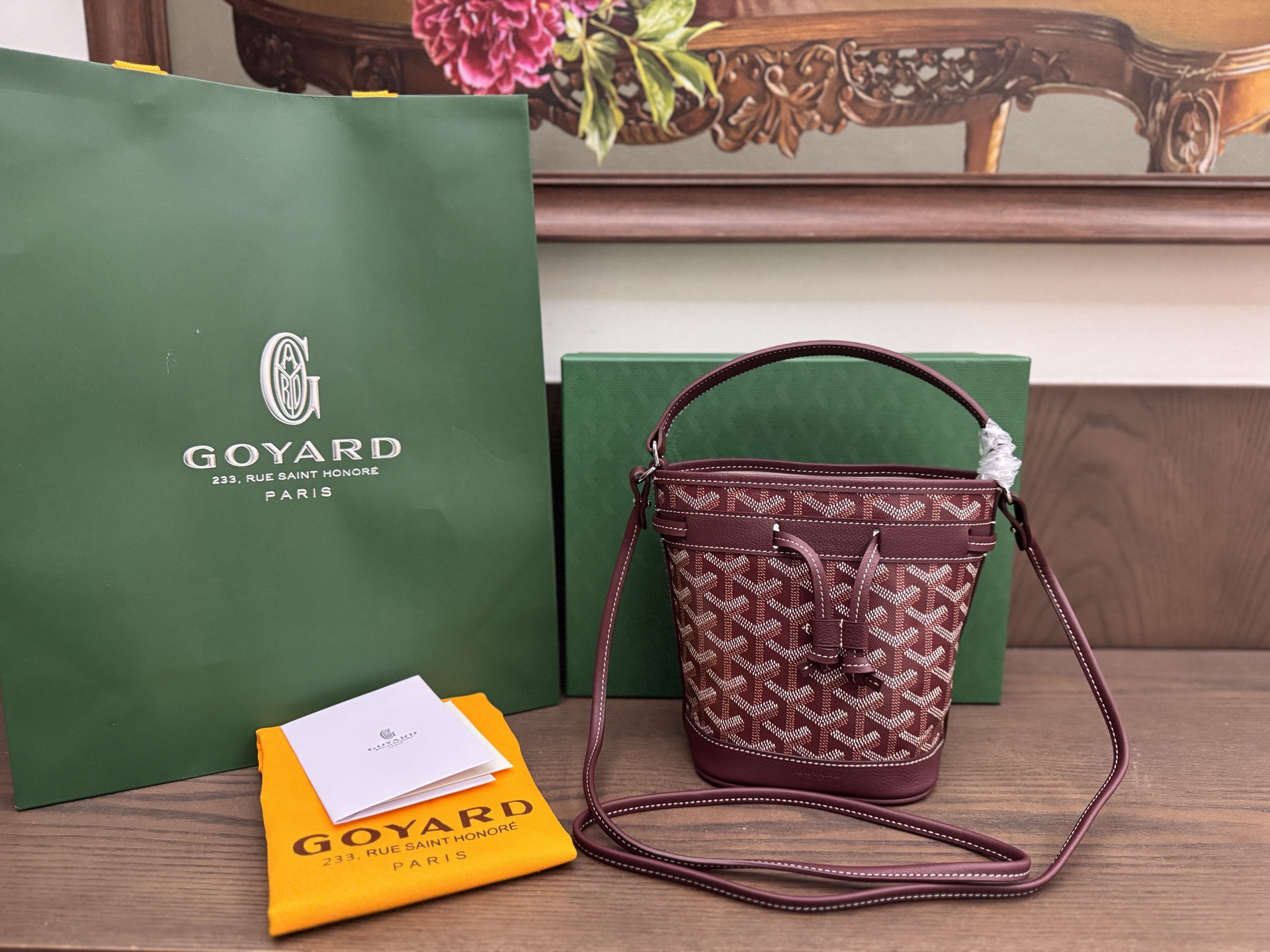 Bagsaaa G09ard Petit Flot Mini bucket bag Burgundy - 17.5cm