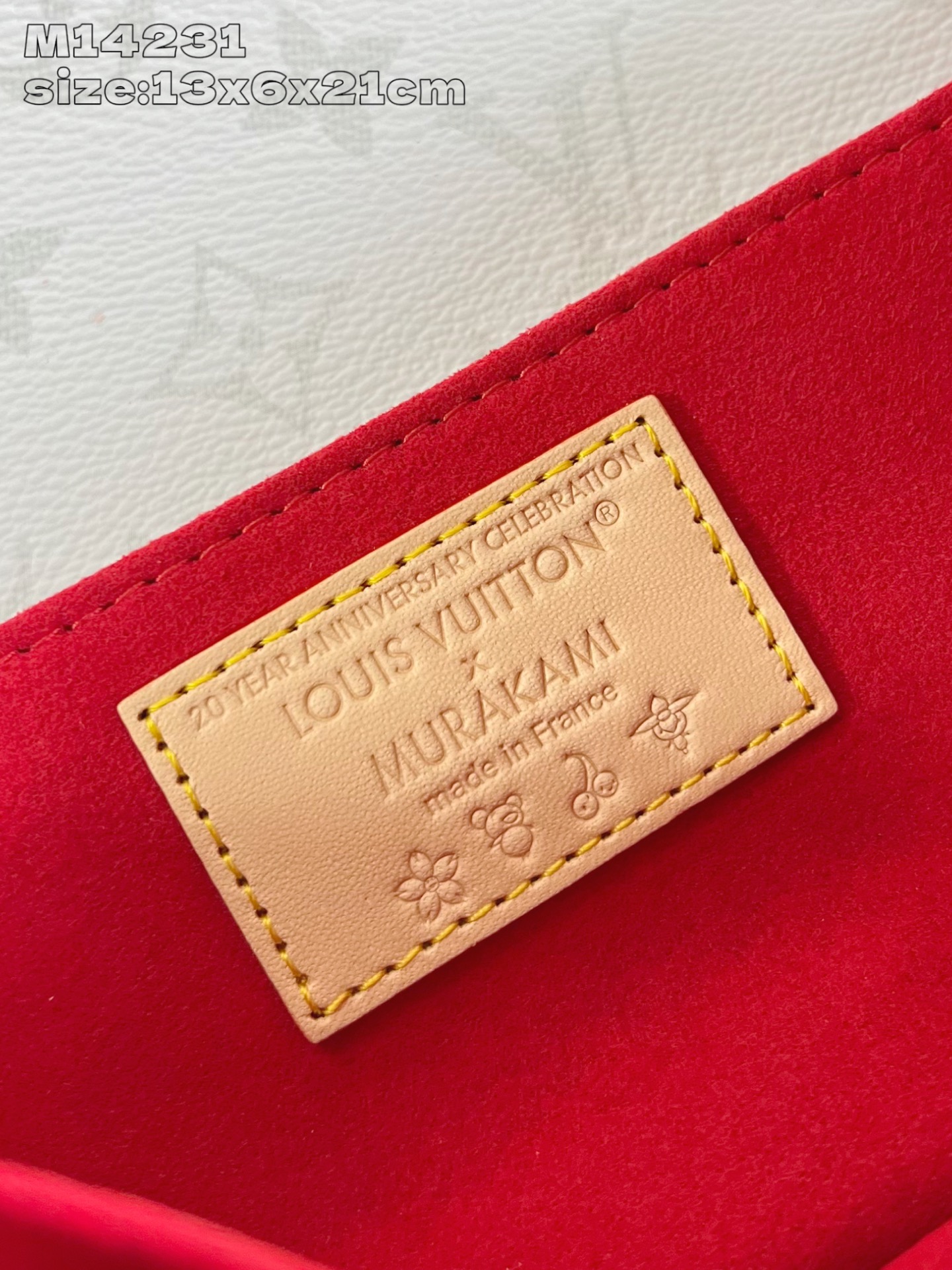 Bagsaaa M14231 LV x TM Pochette Métis East West Bag Monogram cherry - 21.5cm
