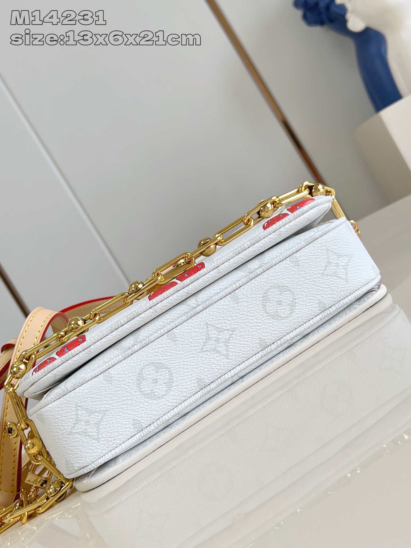 Bagsaaa M14231 LV x TM Pochette Métis East West Bag Monogram cherry - 21.5cm