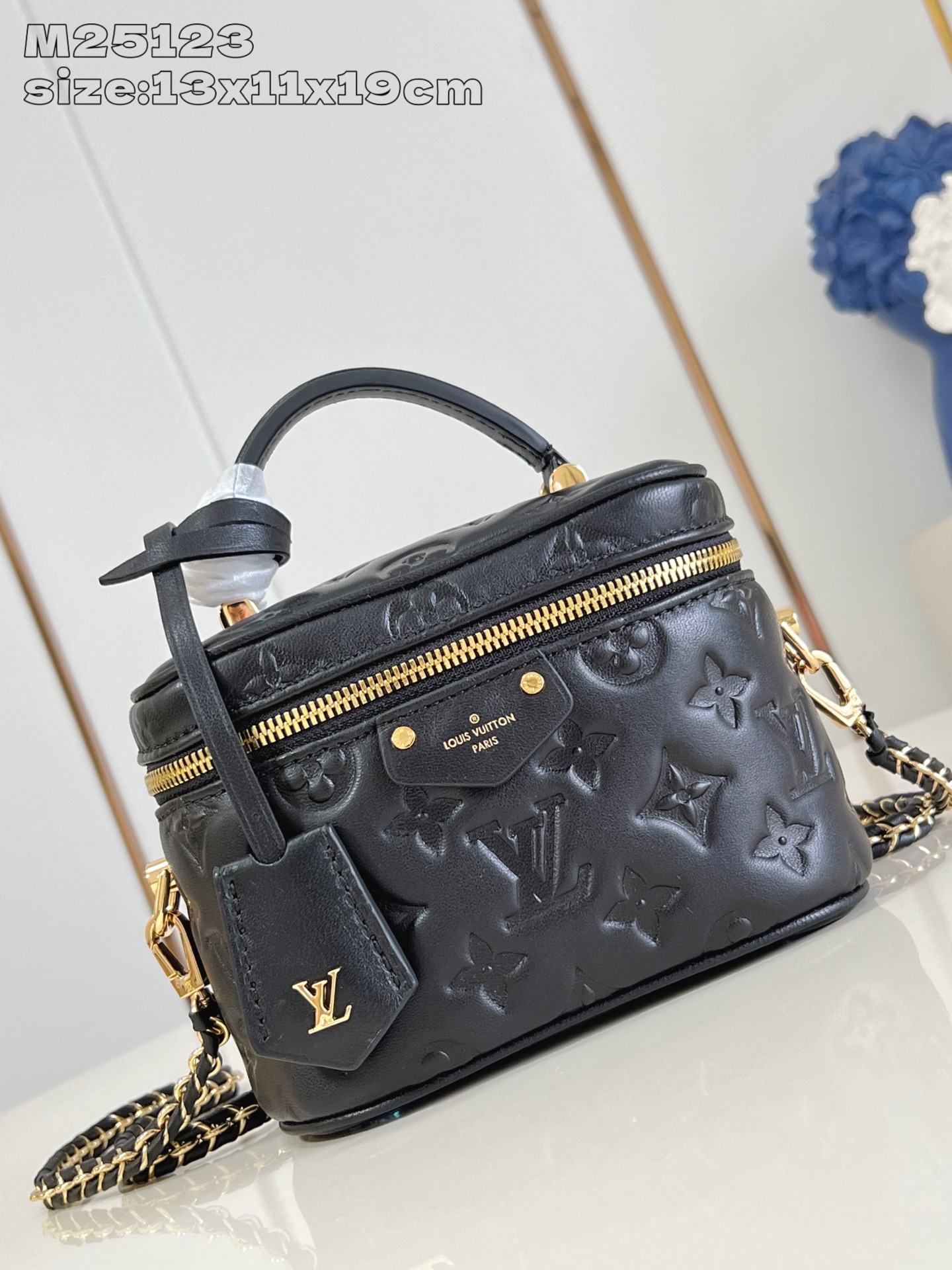 Bagsaaa LV M25123 Vanity PM Bag Black - 19cm