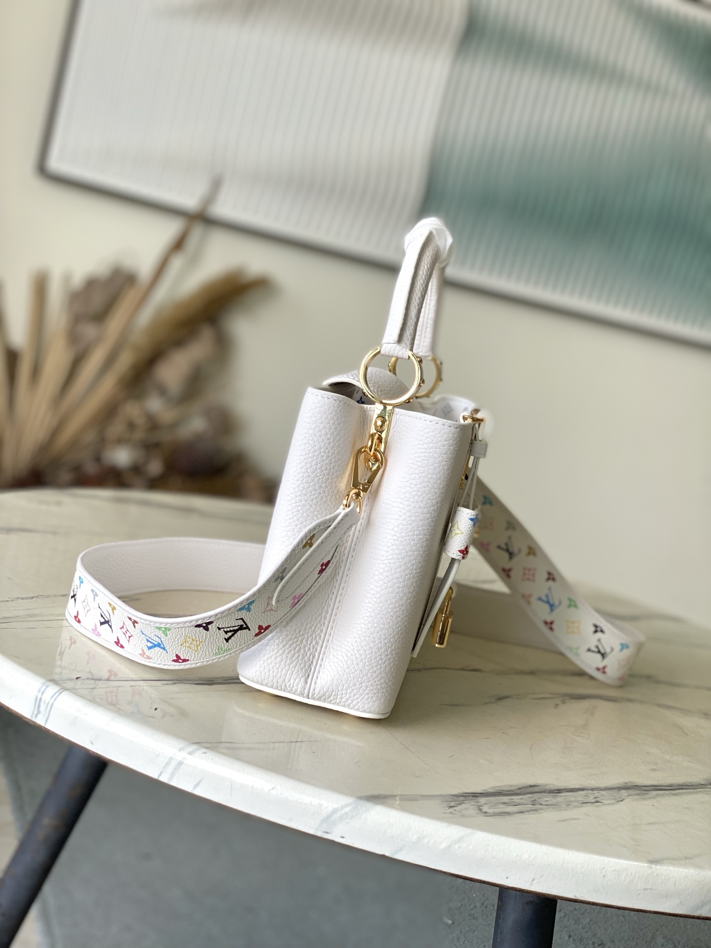 Bagsaaa LV M13253 LV x TM Capucines BB White - 27cm