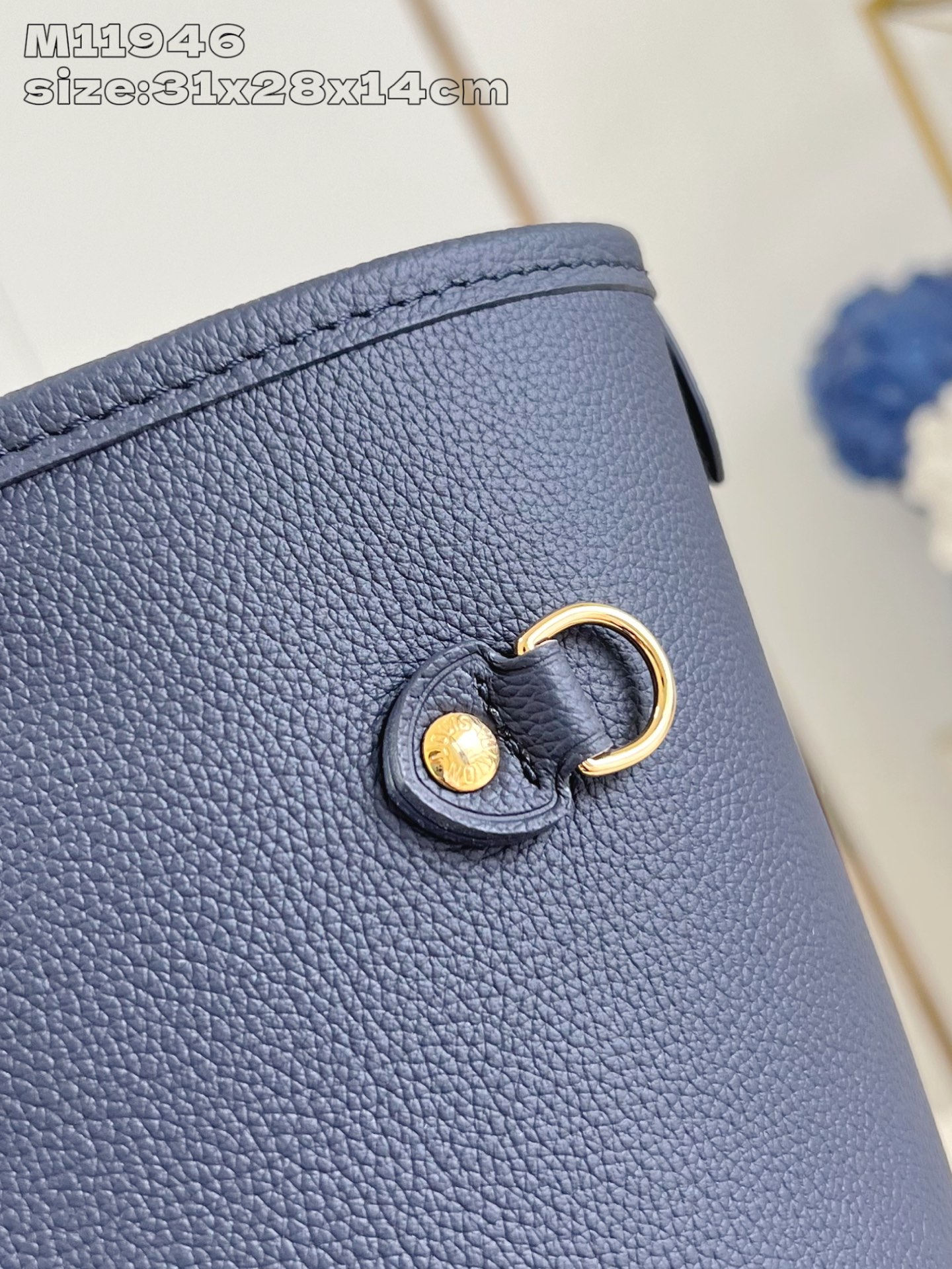 Bagsaaa LV M14994 Neverfull Inside Out MM Bag Navy Blue - 31cm