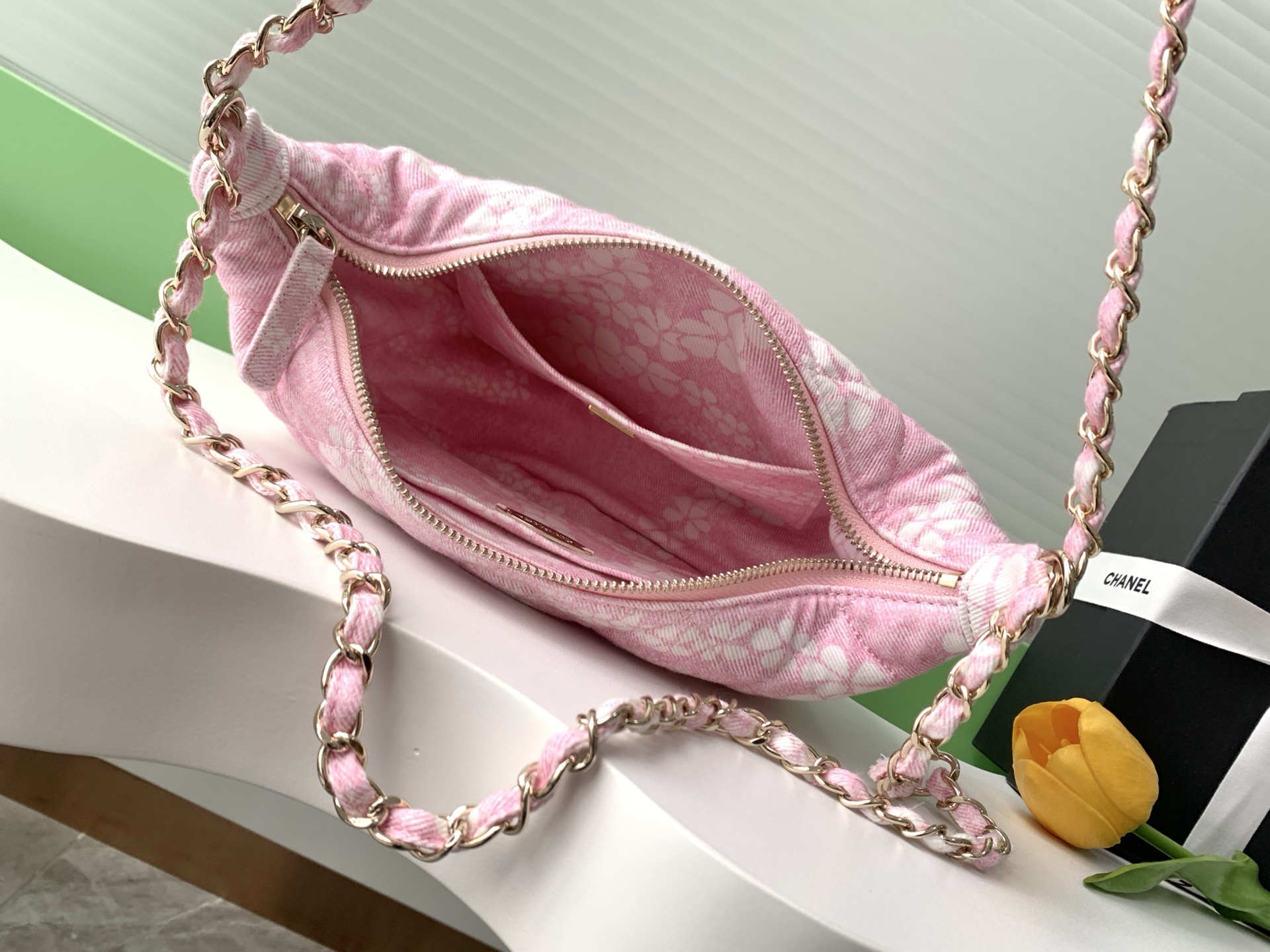 Bagsaaa Ch**el Large Hobo Bag AS5431 Pink - 29cm