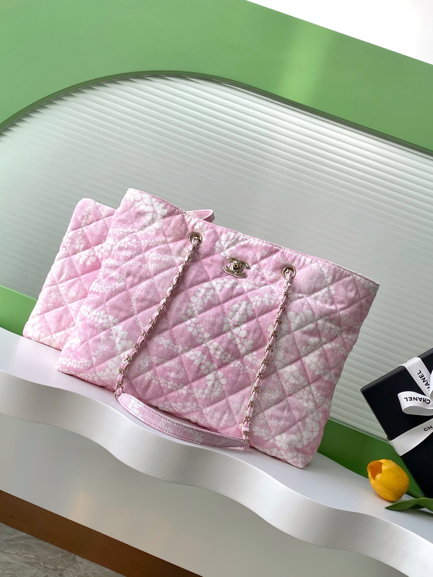 Bagsaaa Ch**el Shopping Bag AS5429 Pink - 37cm
