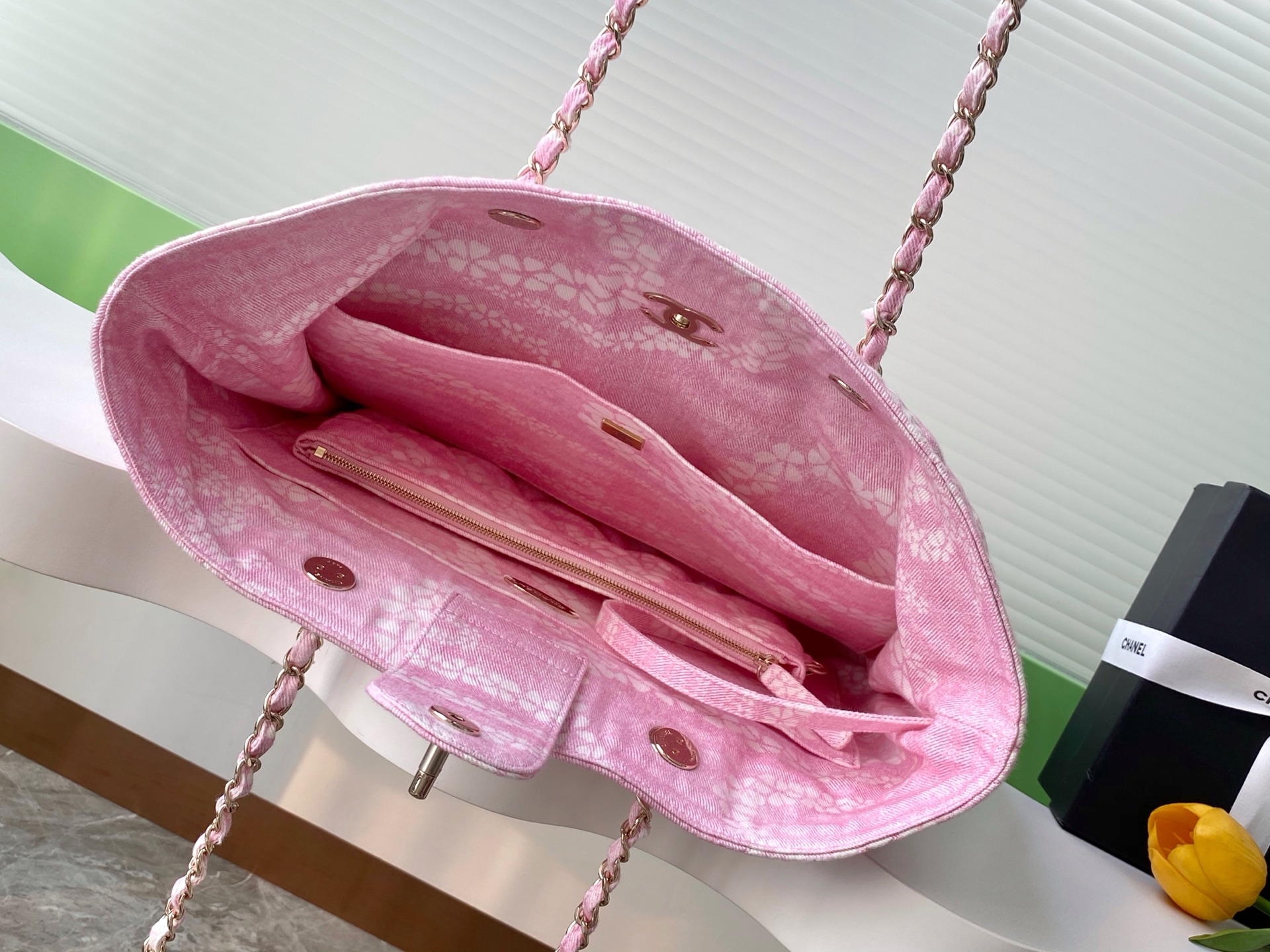 Bagsaaa Ch**el Shopping Bag AS5429 Pink - 37cm