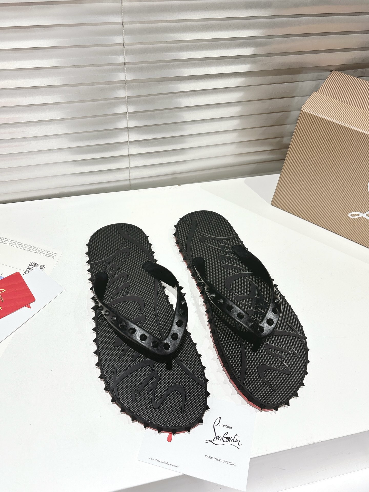 Bagsaaa Chr1st1an Loubotin S*per Loubi Flip Black