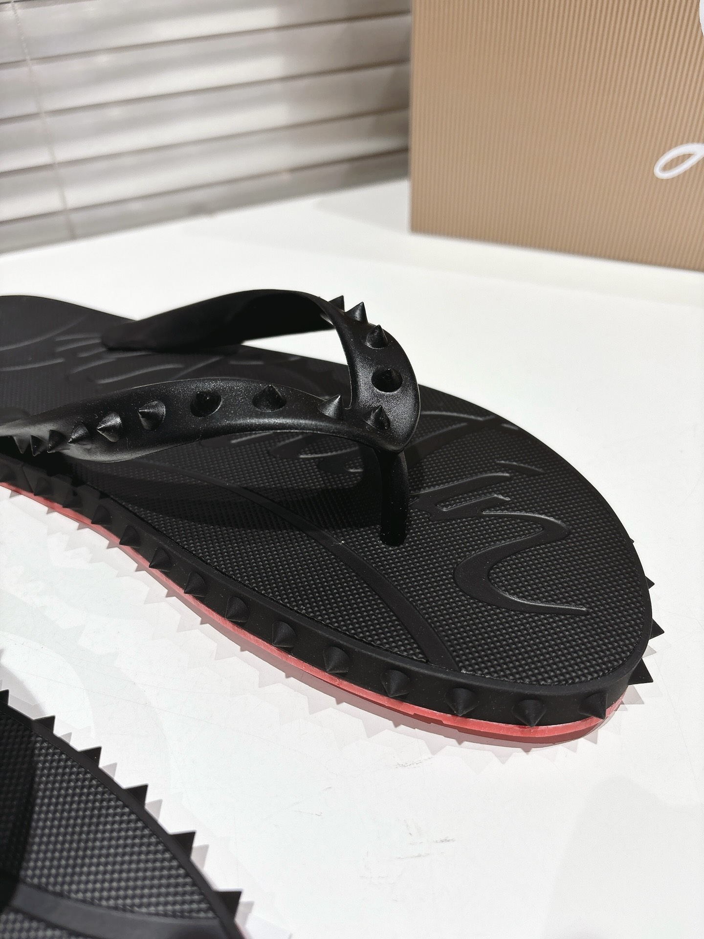 Bagsaaa Chr1st1an Loubotin S*per Loubi Flip Black