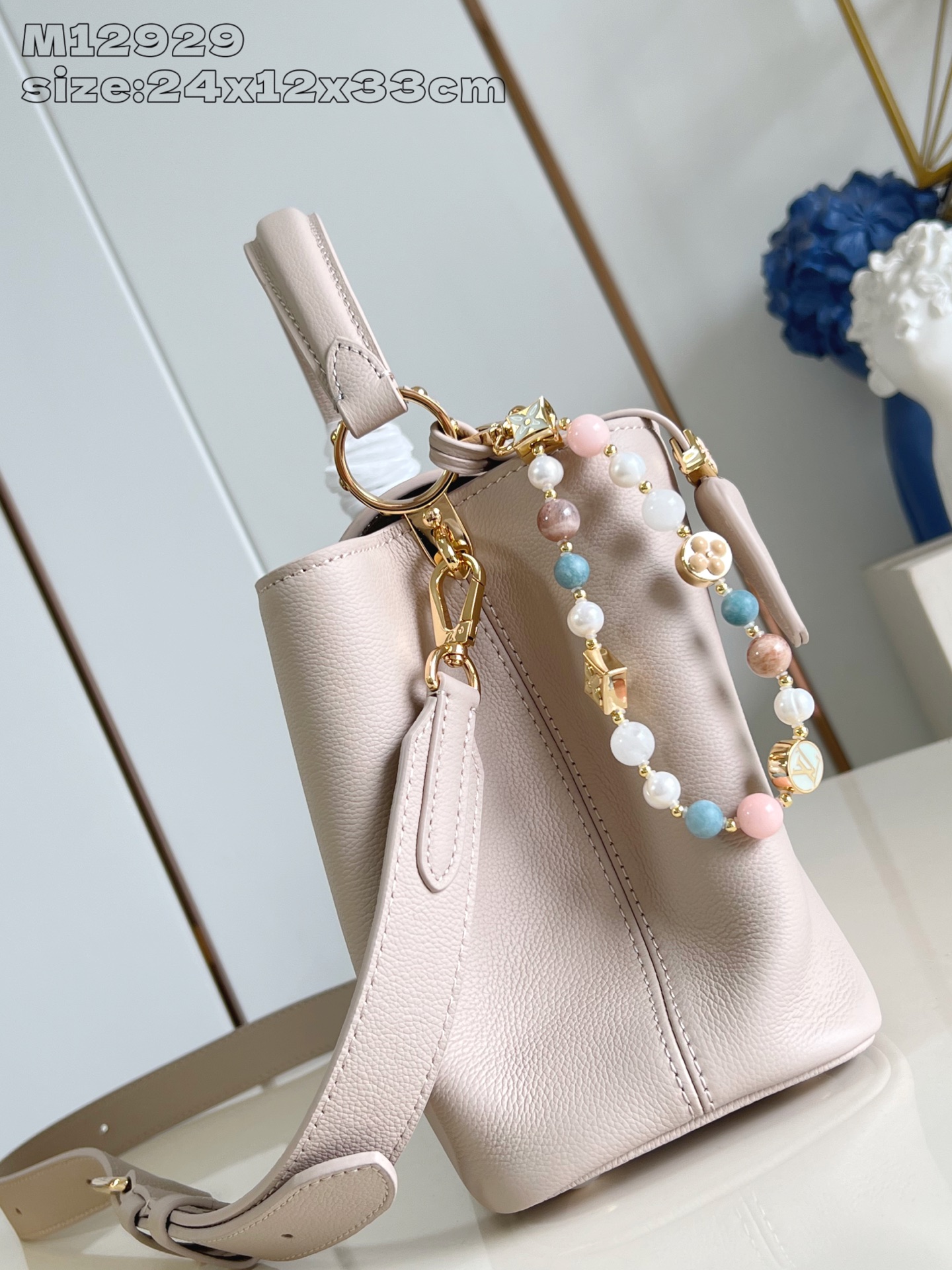 Bagsaaa LV M12929 Capucines MM Souple Greige - 33cm
