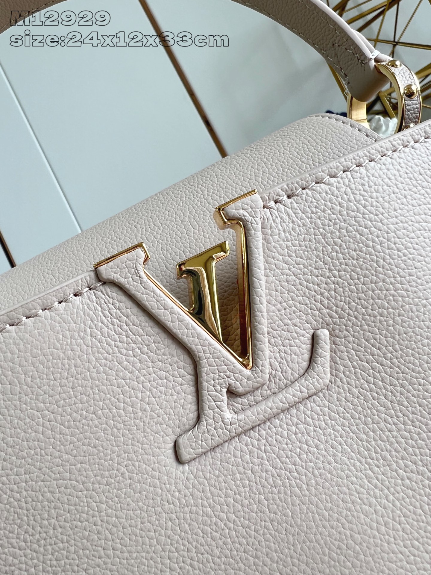 Bagsaaa LV M12929 Capucines MM Souple Greige - 33cm