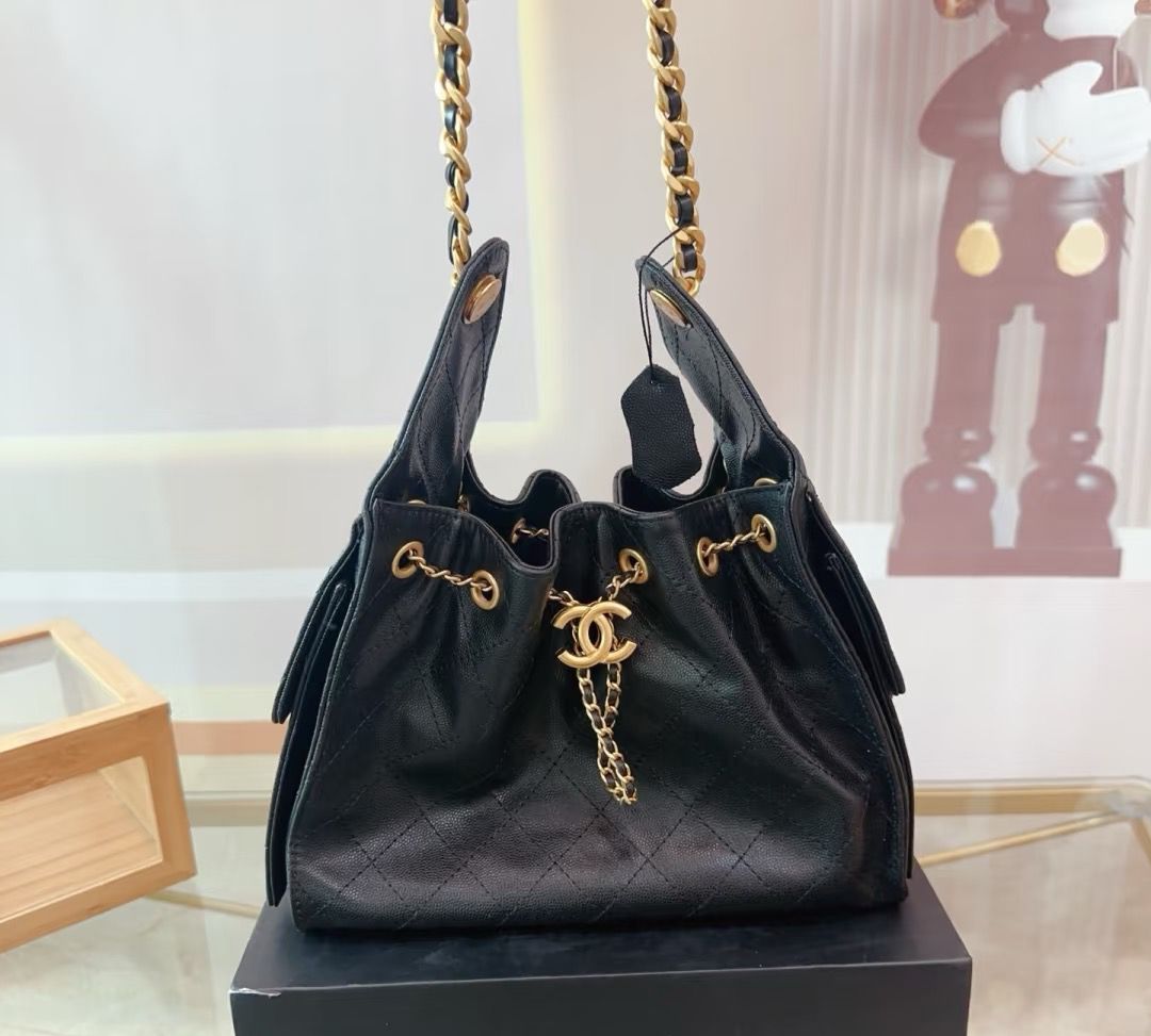 Bagsaaa Ch**el 25 Small Handbag AS5293 black - 30cm