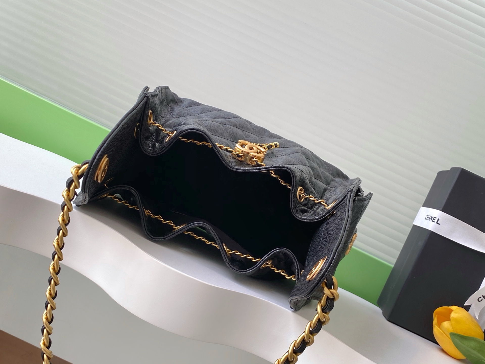 Bagsaaa Ch**el 25 Small Handbag AS5293 black - 30cm