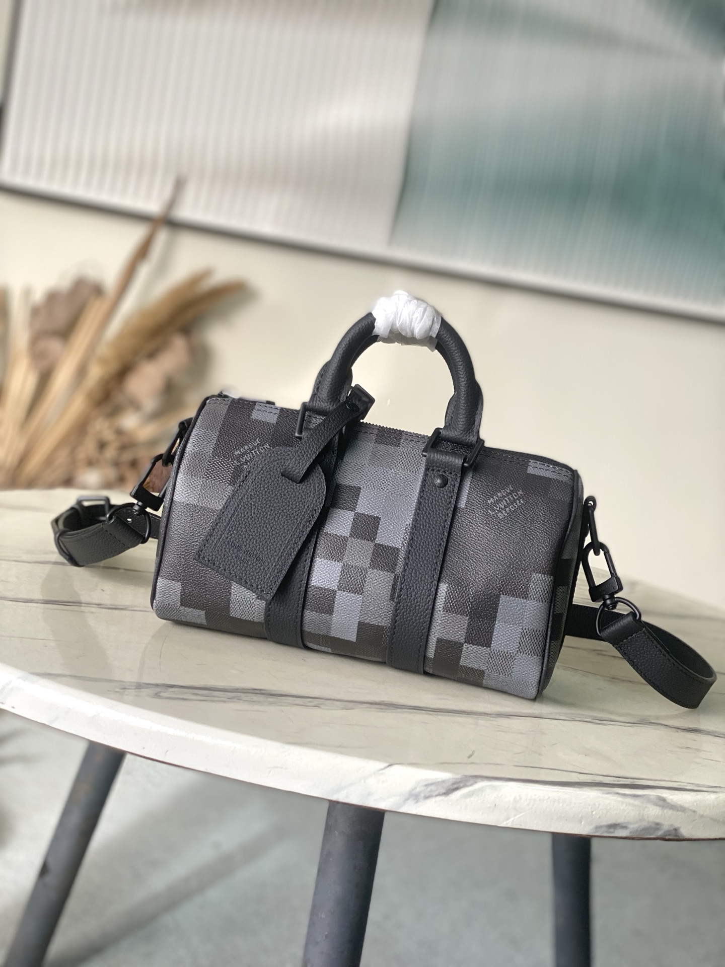 Bagsaaa LV M14919 Keepall Bandoulière 25 DamoflageBlack - 25cm