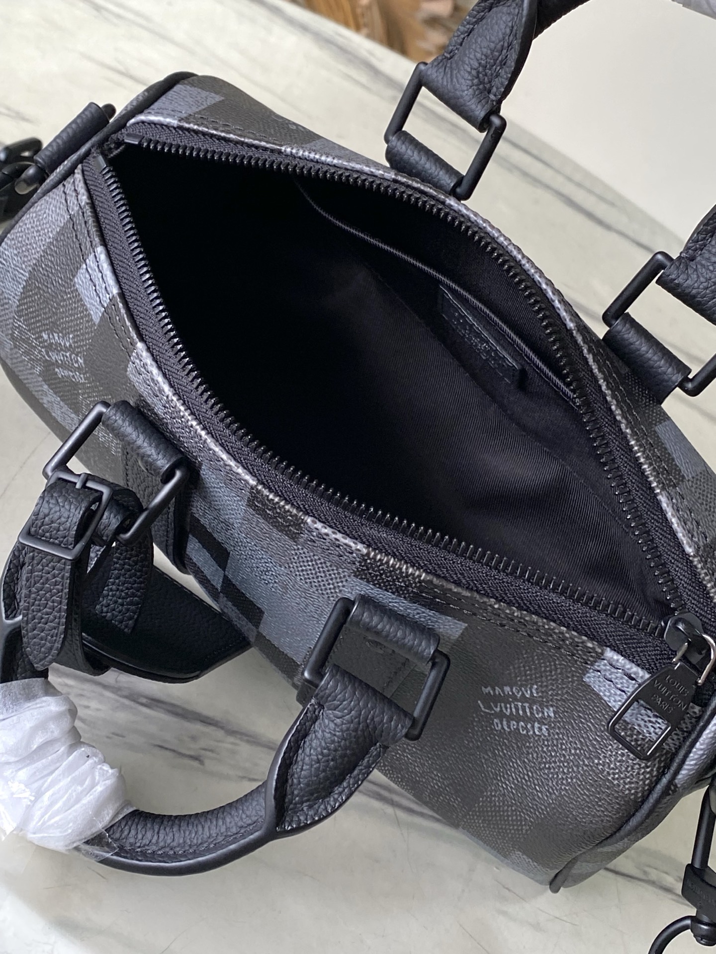 Bagsaaa LV M14919 Keepall Bandoulière 25 DamoflageBlack - 25cm