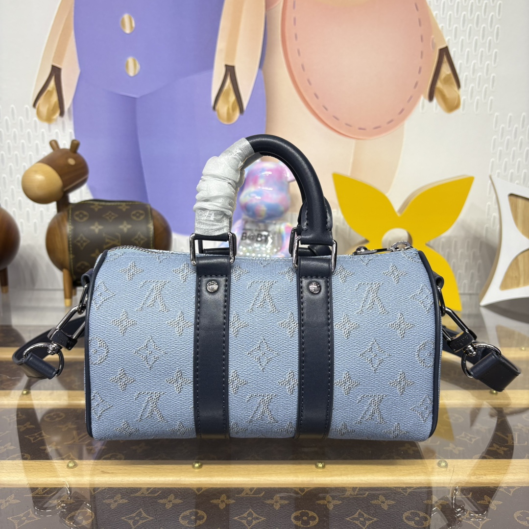 Bagsaaa LV M14681 Keepall Bandoulière 25 Blue - 25cm