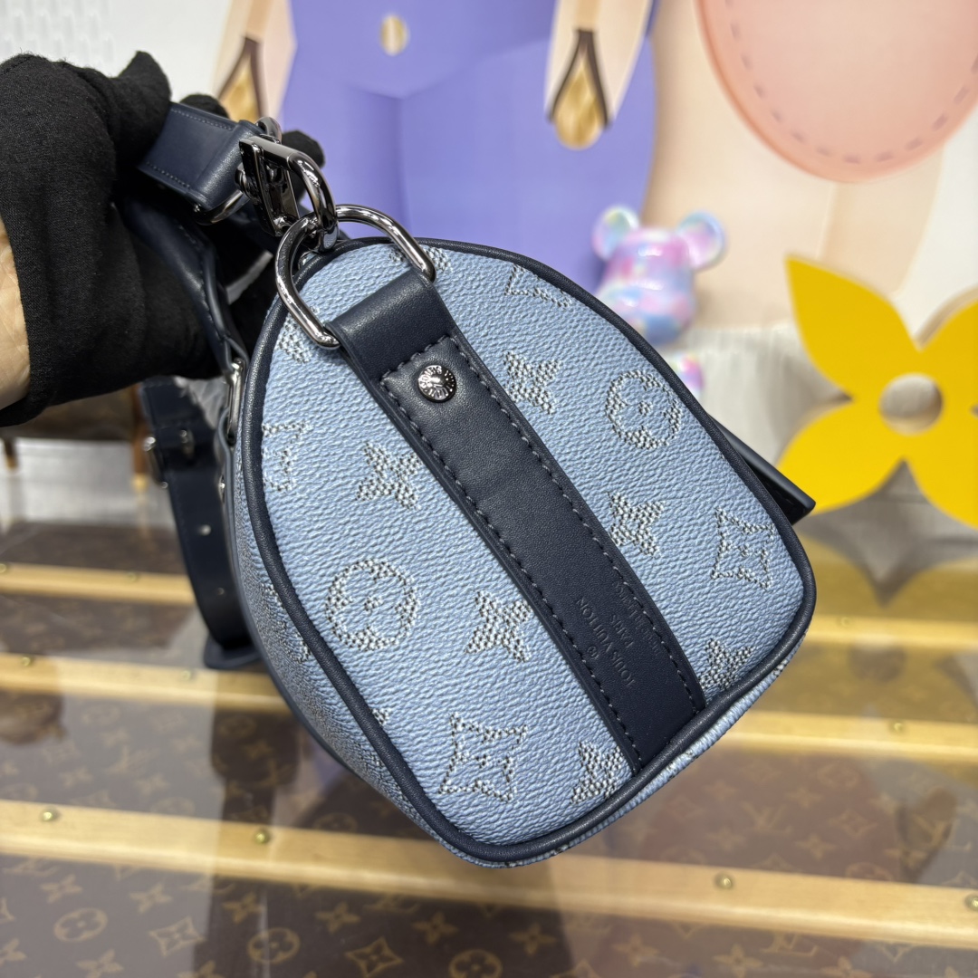 Bagsaaa LV M14681 Keepall Bandoulière 25 Blue - 25cm