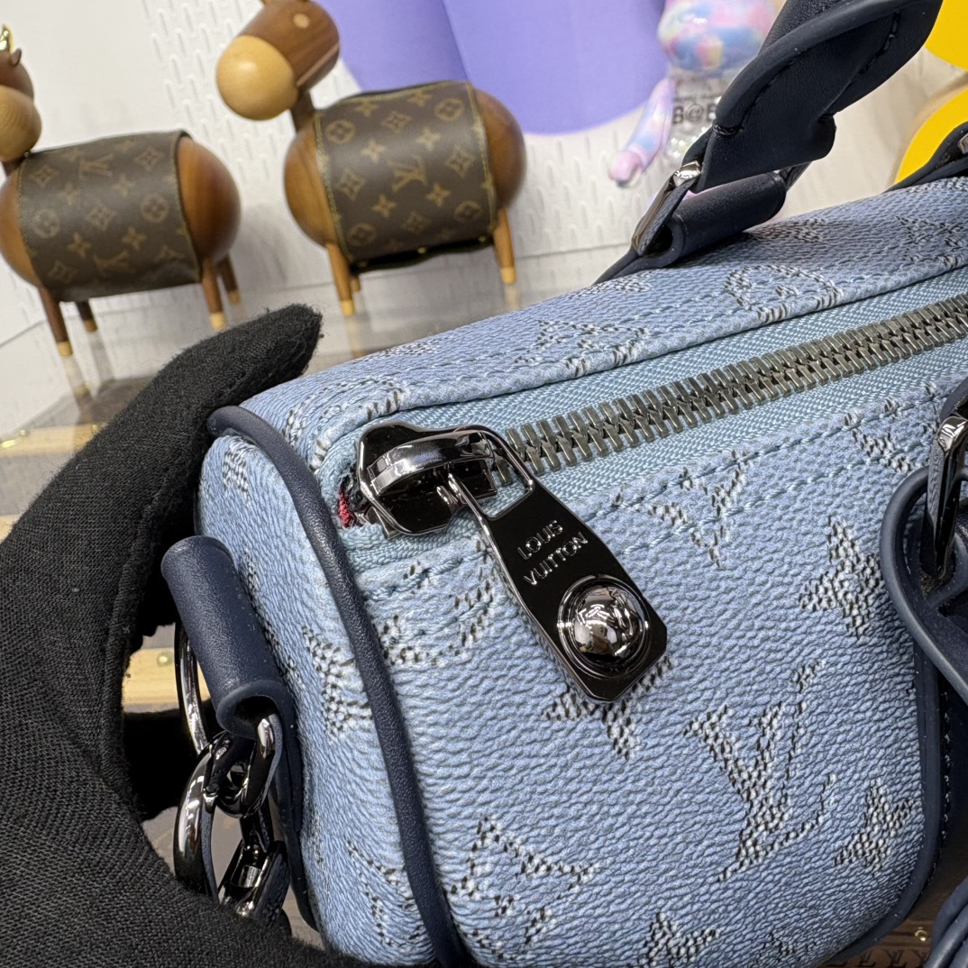 Bagsaaa LV M14681 Keepall Bandoulière 25 Blue - 25cm