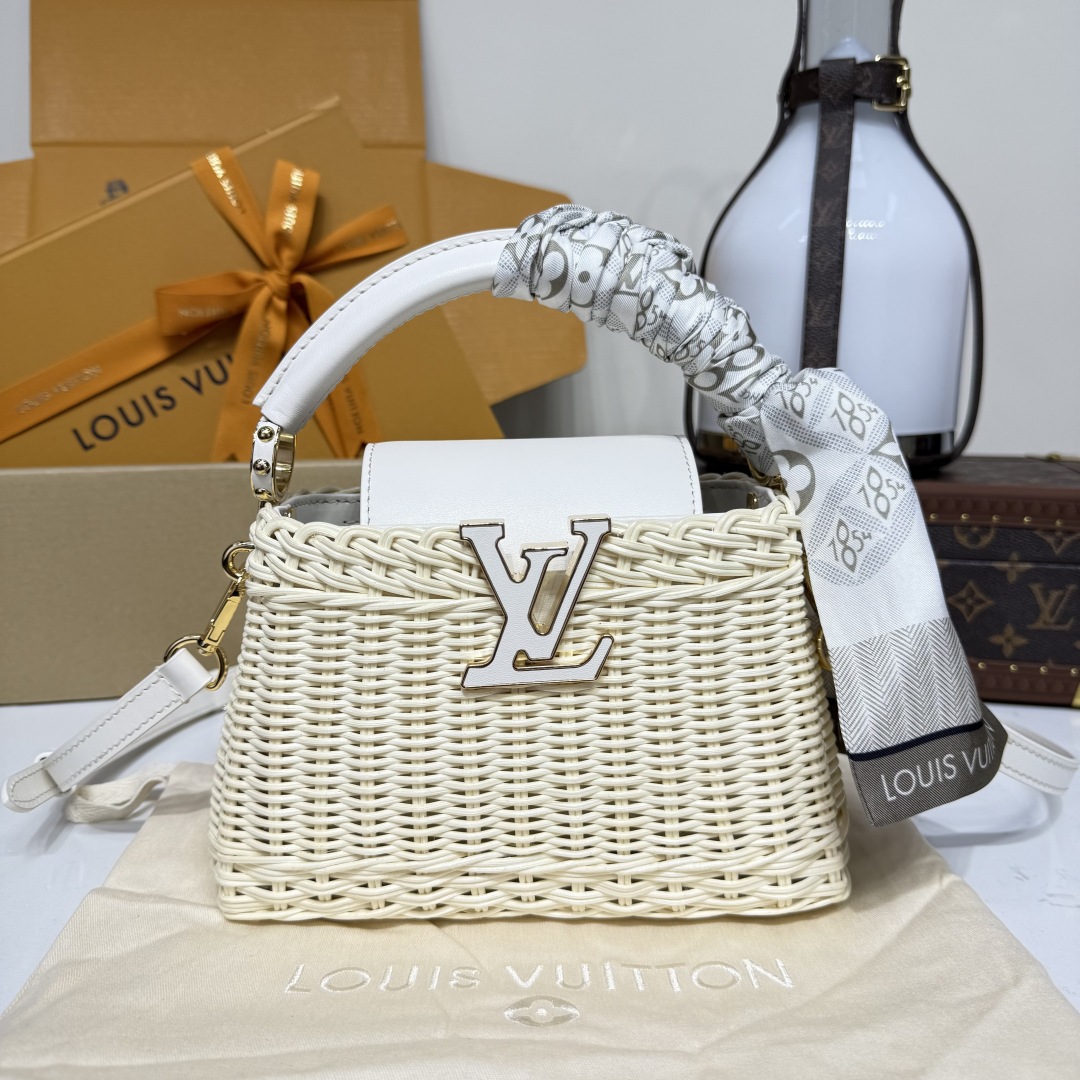 Bagsaaa LV M26004 Capucines Mini White - 21cm
