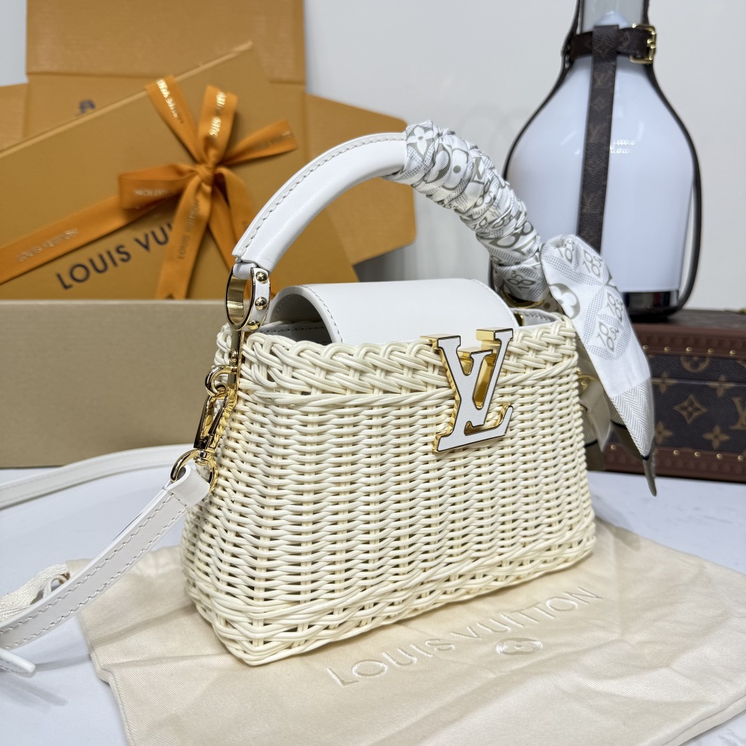 Bagsaaa LV M26004 Capucines Mini White - 21cm