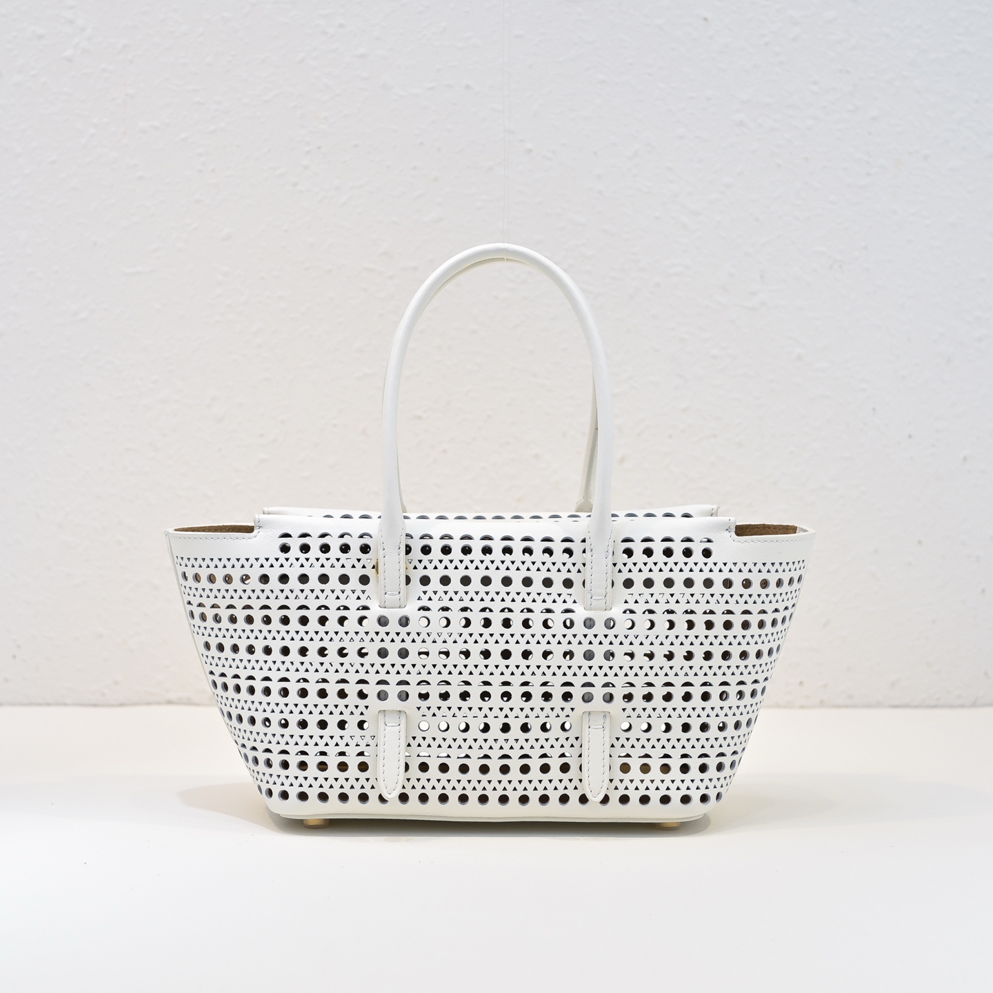 Bagsaaa Alaia Neo Mina 20 Bag In Vienne Calfskin White - 20cm