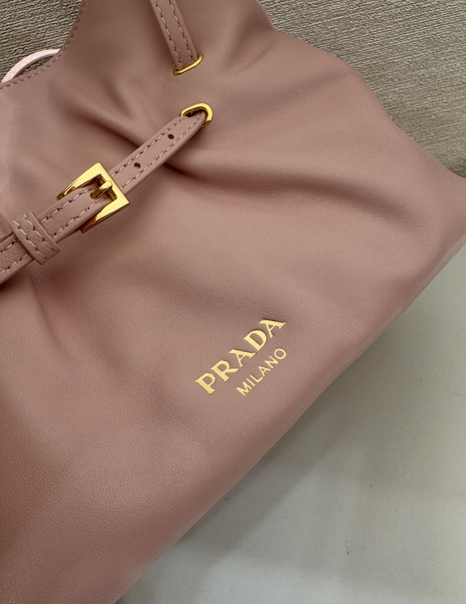 Bagsaaa Pra*a Small Pra*a Dada nappa leather bag 1BG586 light pink - 25cm