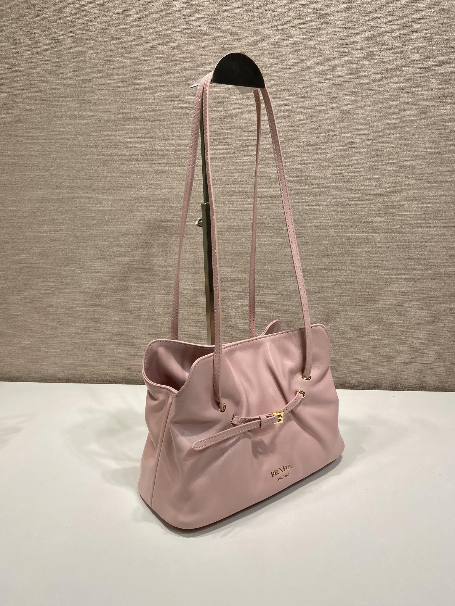 Bagsaaa Pra*a Small Pra*a Dada nappa leather bag 1BG586 light pink - 25cm
