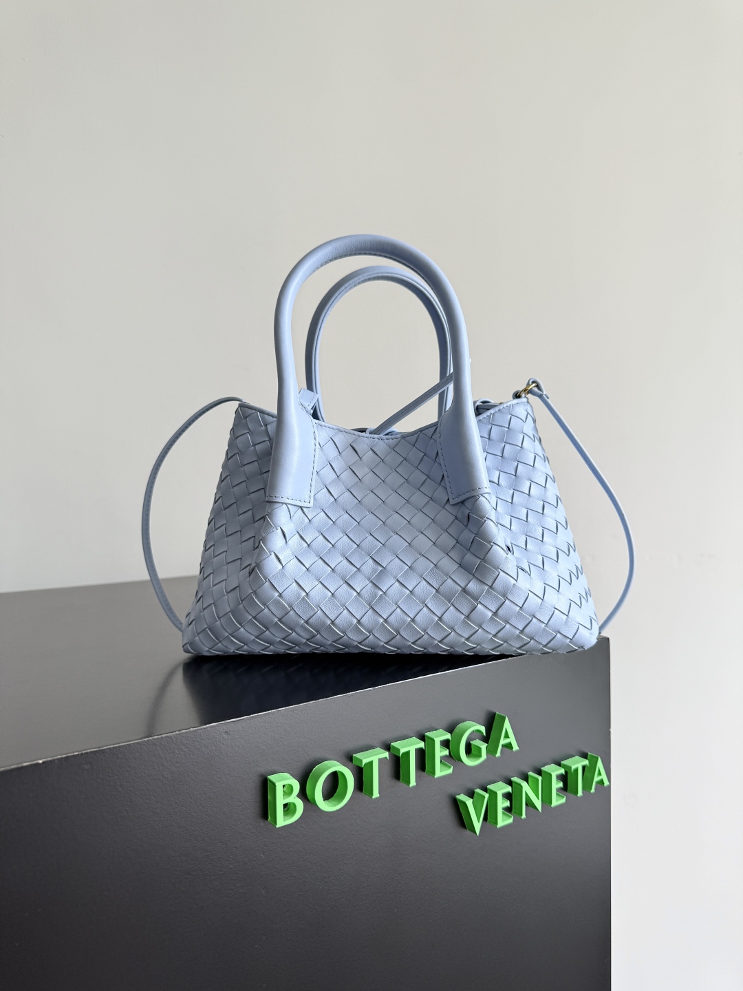 Bagsaaa B0tt*ga Ven*ta Small Pinacoteca Tote 819004 Blue - 24cm