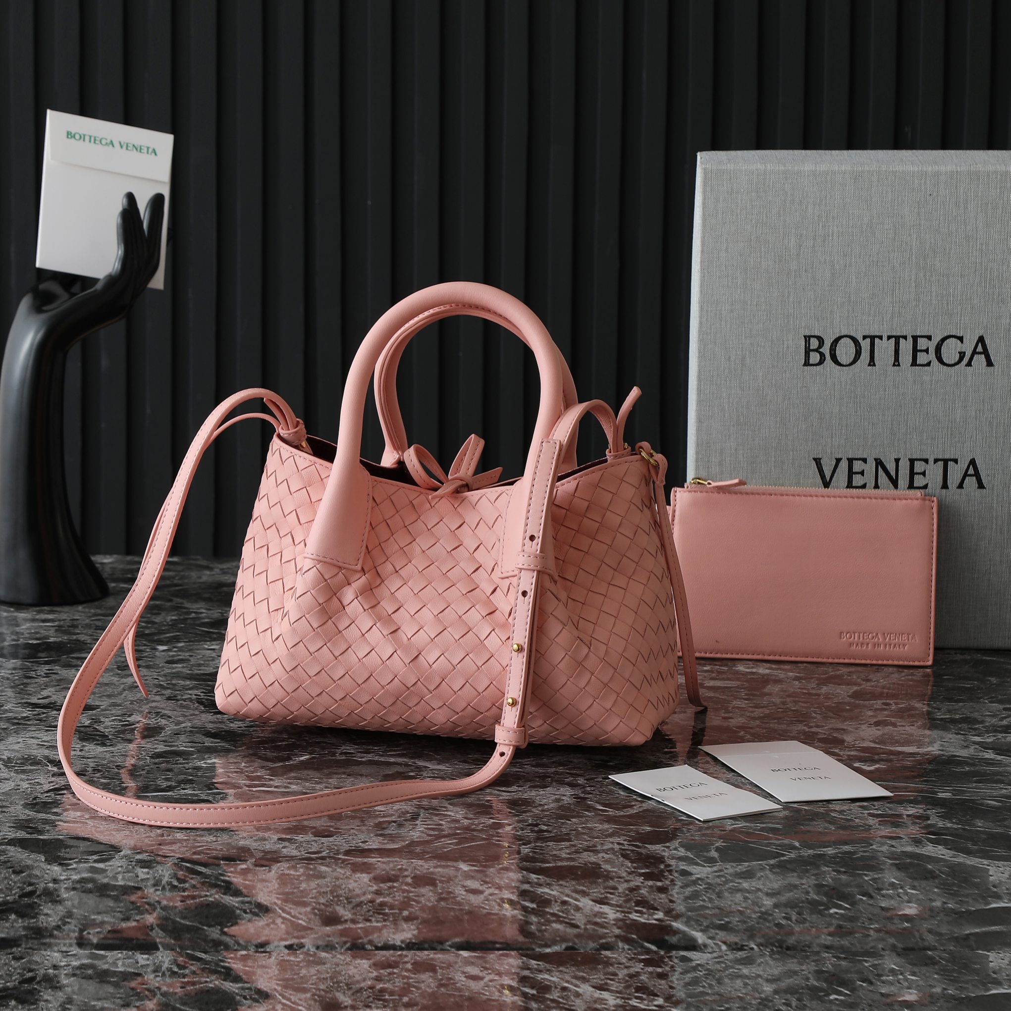 Bagsaaa B0tt*ga Ven*ta Small Pinacoteca Tote 819004 pink - 24cm