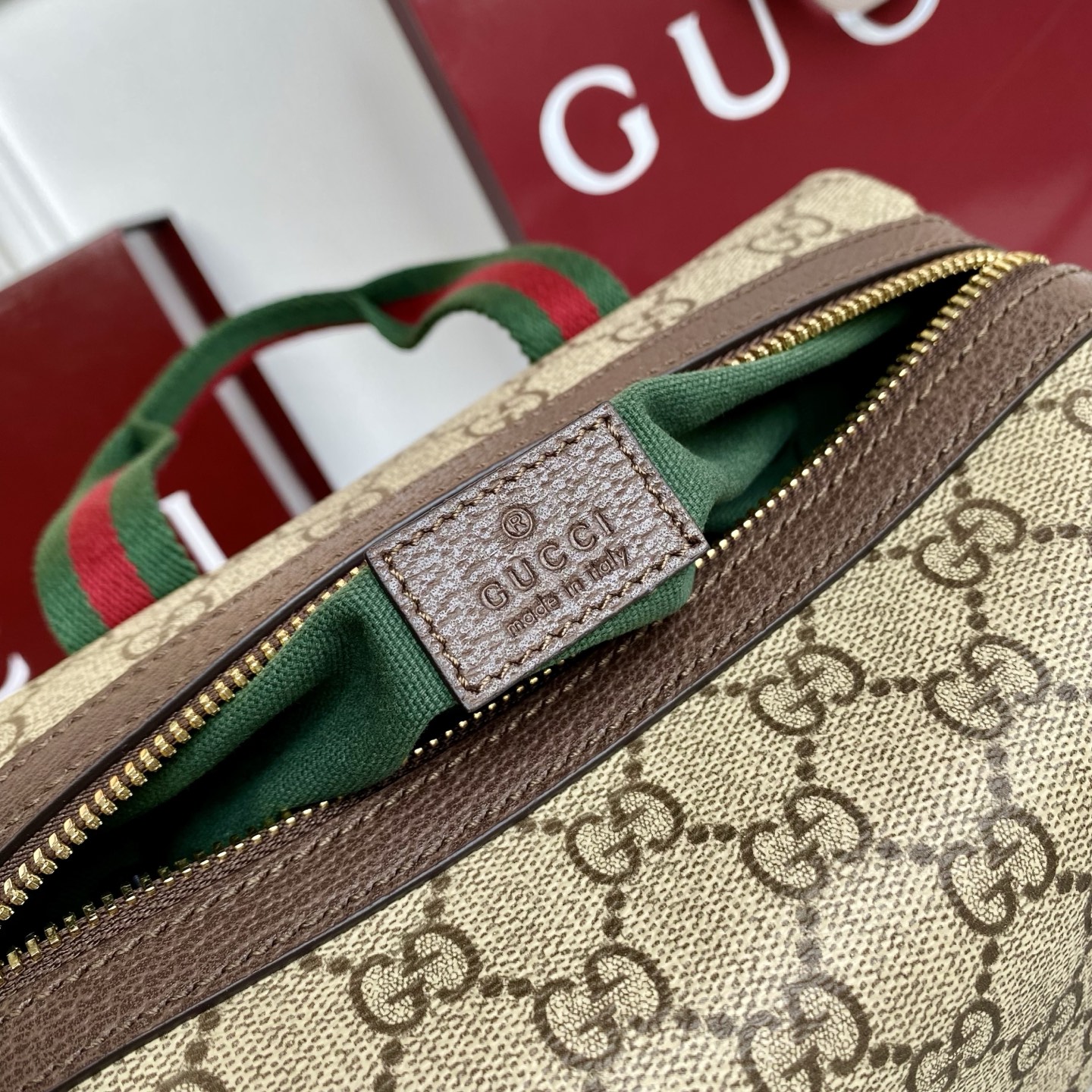 Bagsaaa Gvc*1 Mini GG handbag 859975 brown & beige - 20cm