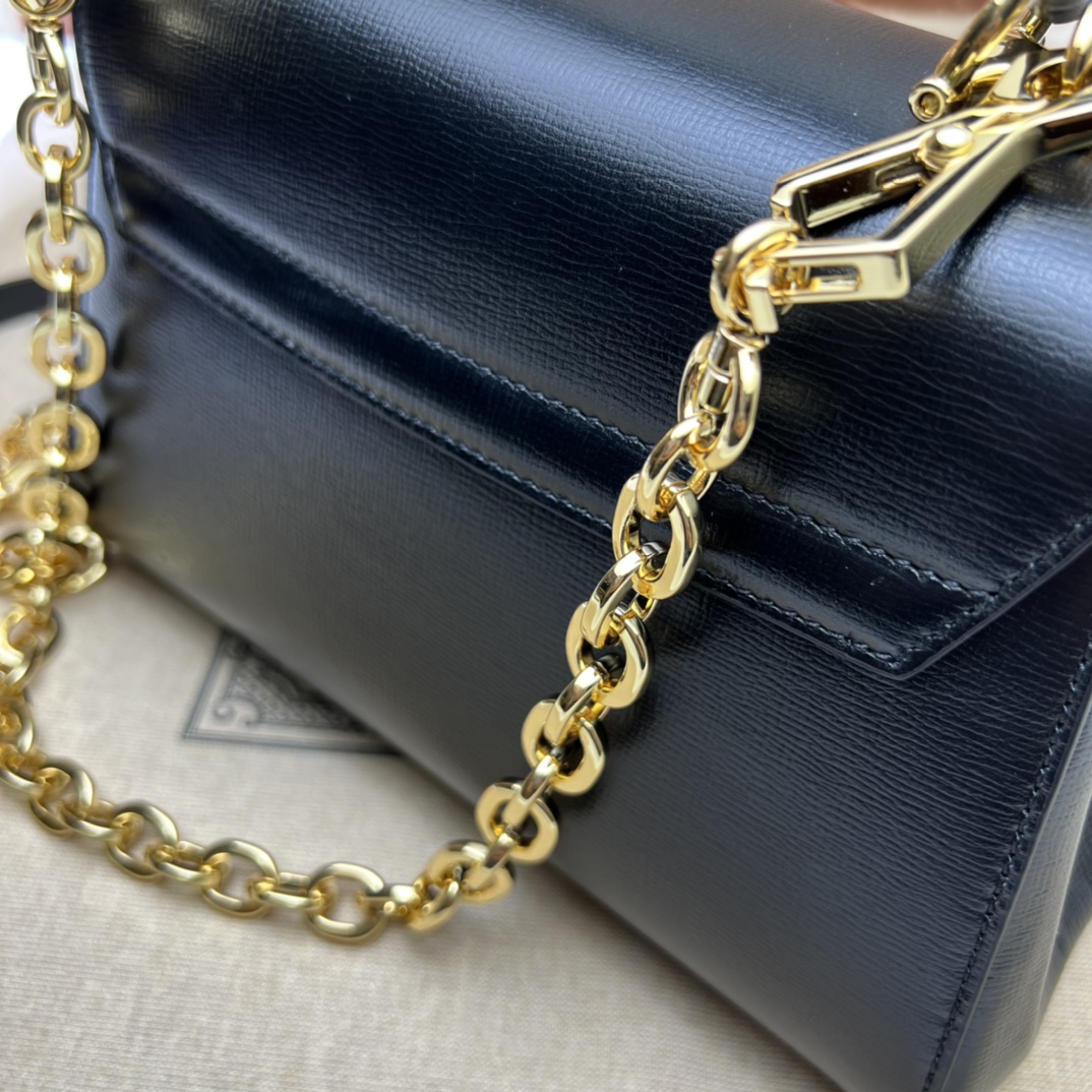 Bagsaaa Gvc*1 Horsebit 1955 mini top handle bag 703848 black - 22cm