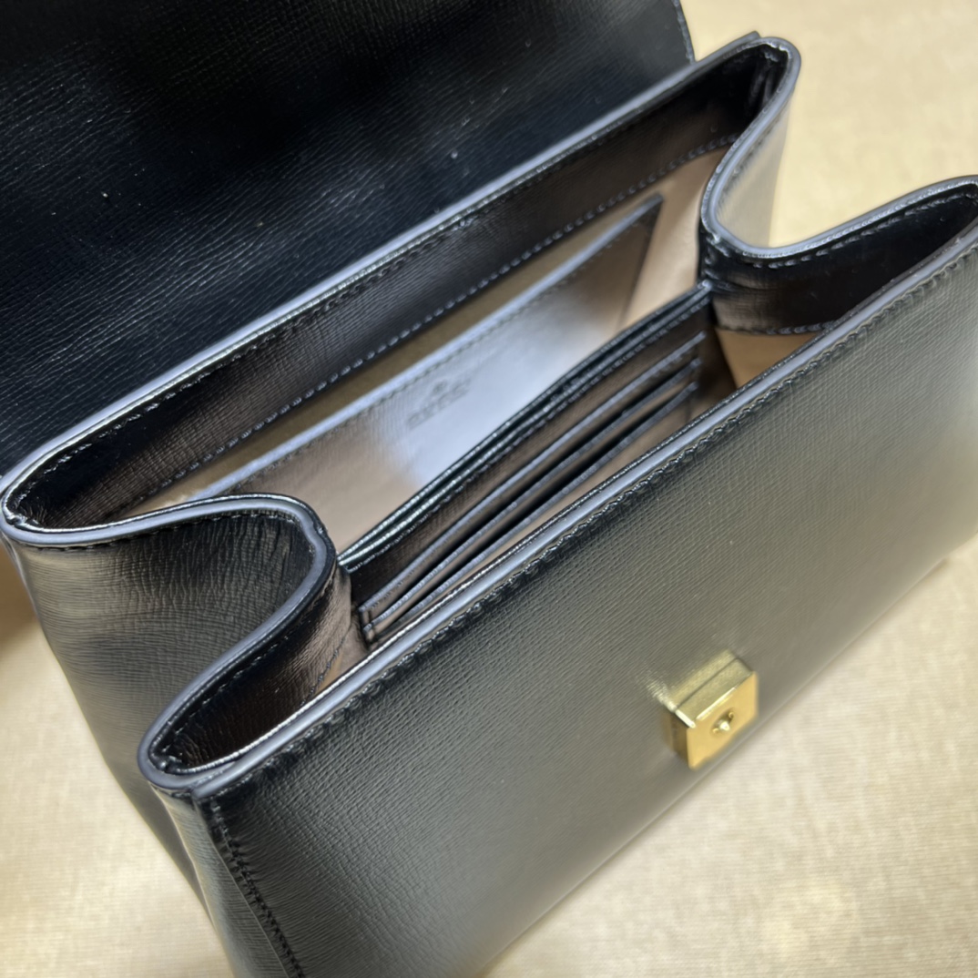 Bagsaaa Gvc*1 Horsebit 1955 mini top handle bag 703848 black - 22cm