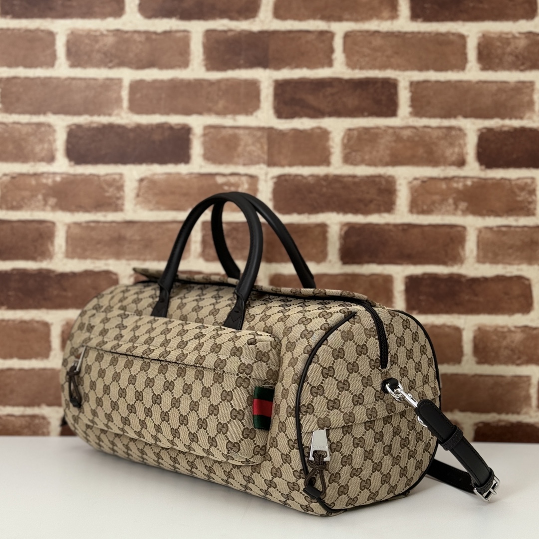 Bagsaaa Gvc*1 GG canvas small duffle bag 800185 beige & brown - 42cm