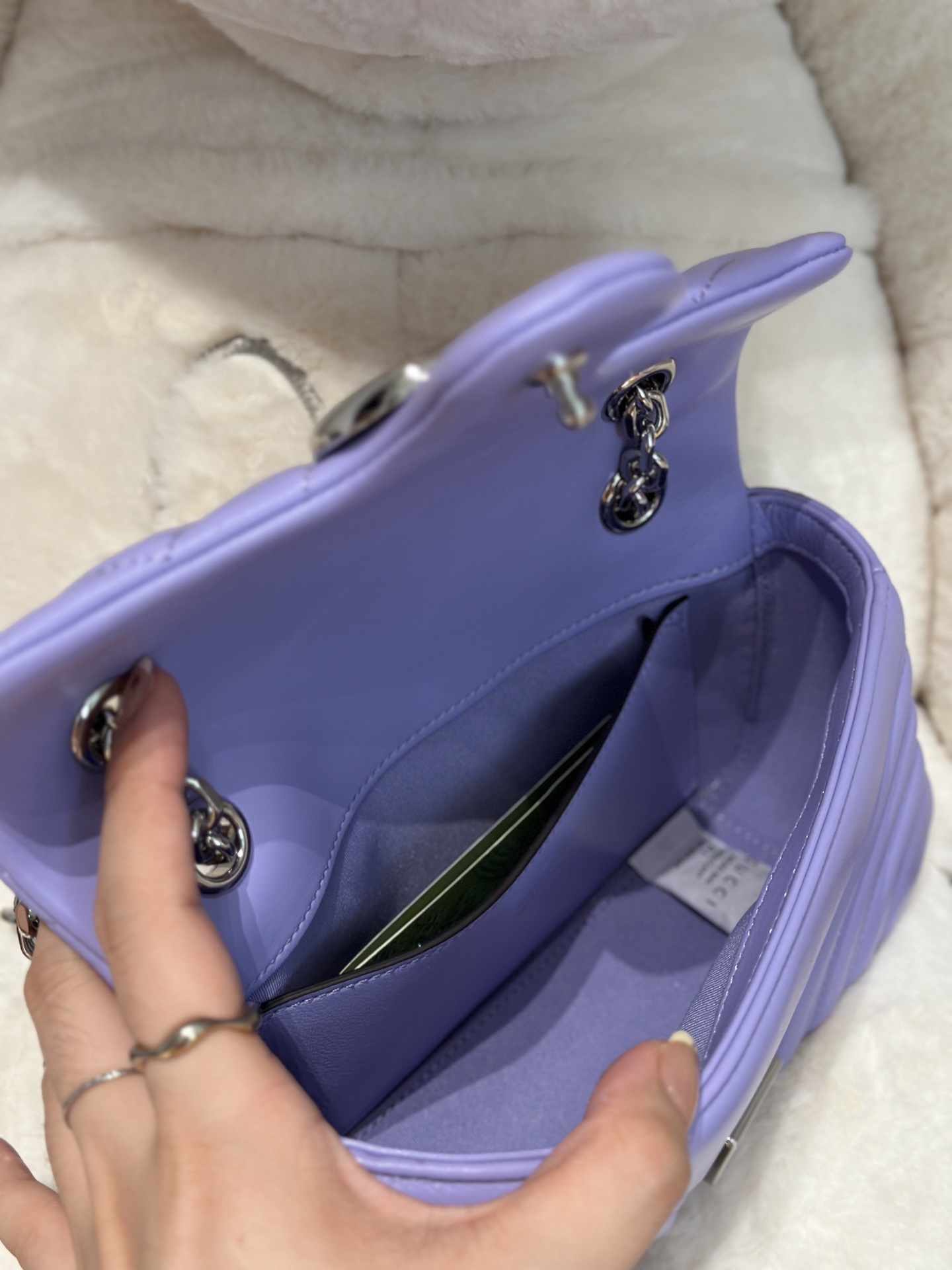 Bagsaaa Gvc*1 GG Marmont small shoulder bag 837280 purple - 22cm