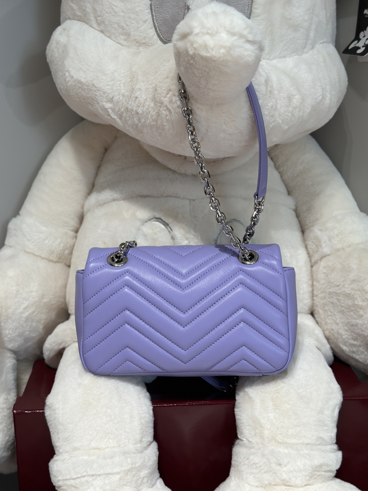 Bagsaaa Gvc*1 GG Marmont small shoulder bag 837280 purple - 22cm