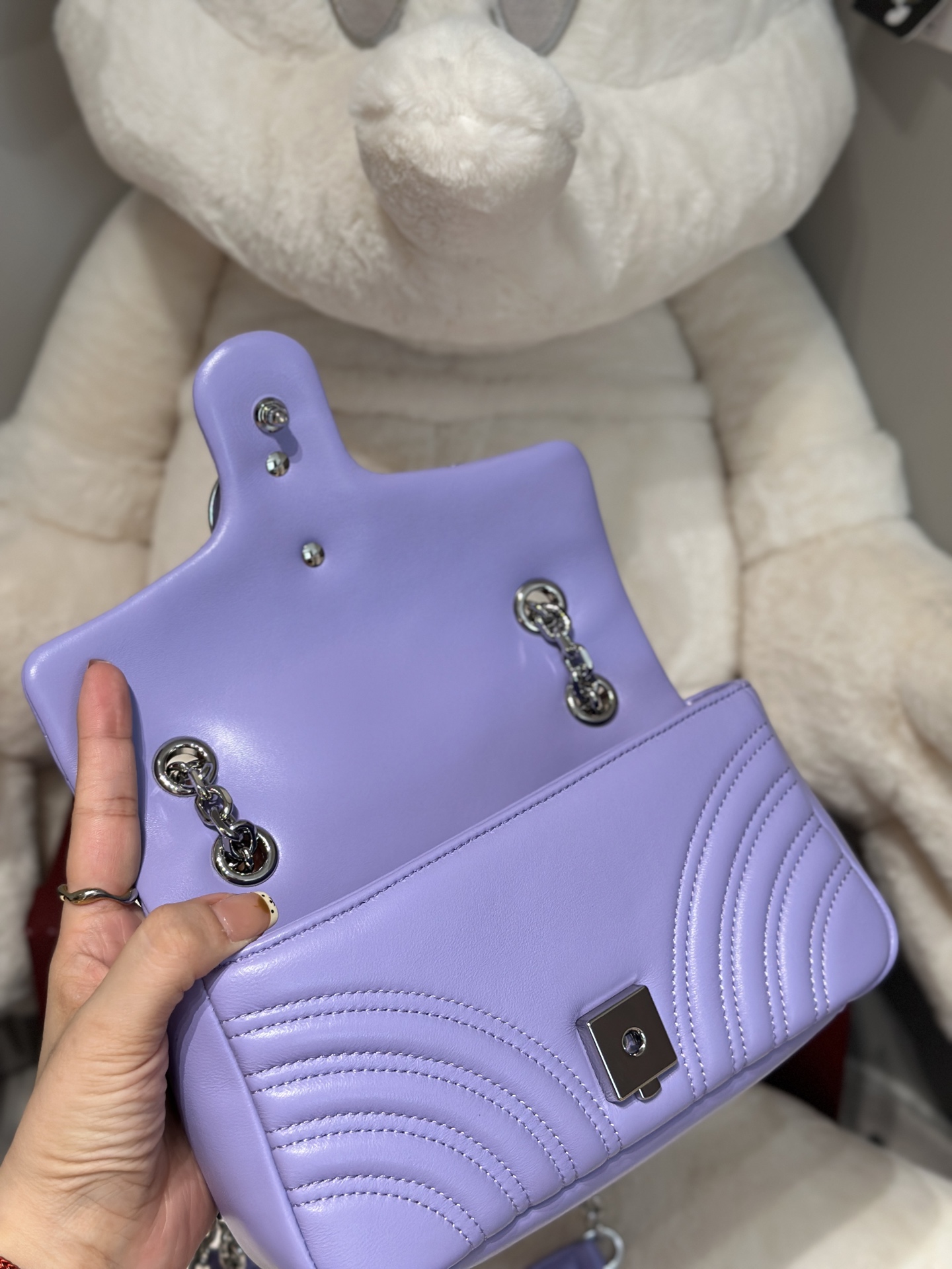 Bagsaaa Gvc*1 GG Marmont small shoulder bag 837280 purple - 22cm