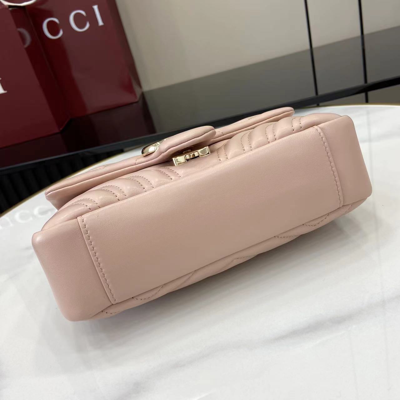 Bagsaaa Gvc*1 GG Marmont small shoulder bag 837280 light pink - 22cm