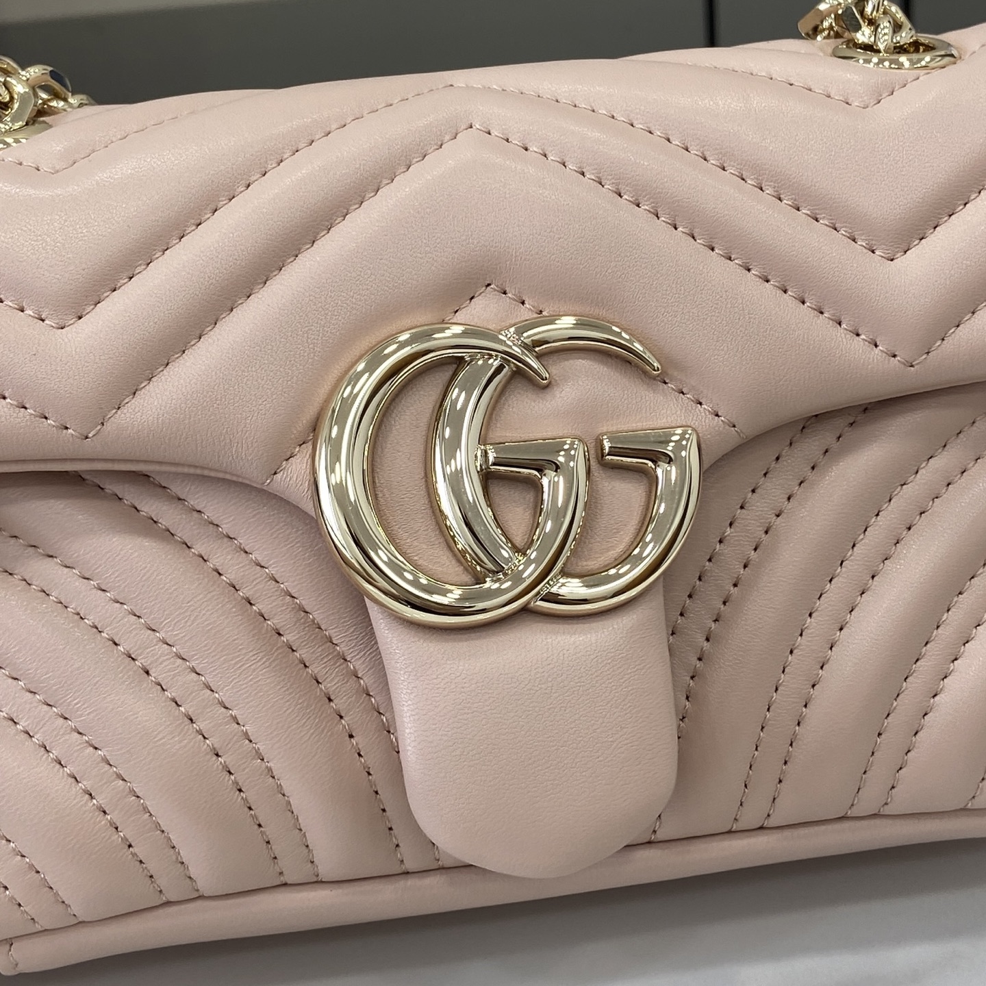 Bagsaaa Gvc*1 GG Marmont small shoulder bag 837280 light pink - 22cm