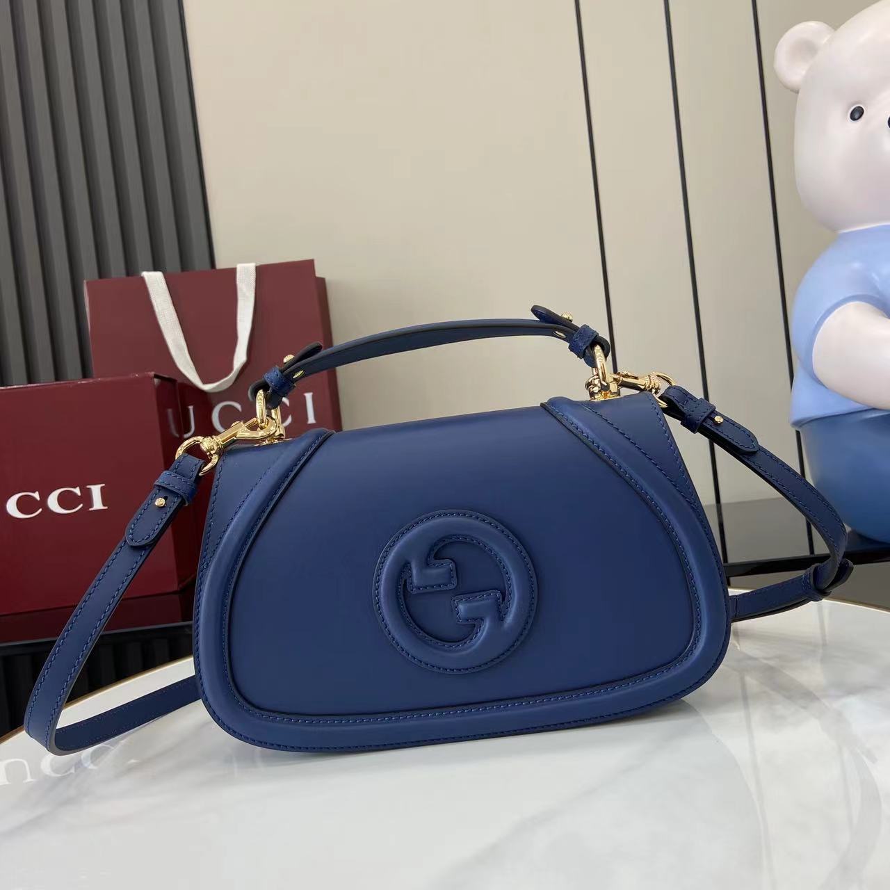 Bagsaaa Gvc*1 Blondie Small Top Handle Bag 815714 Blue - 27 x 17 x 7cm