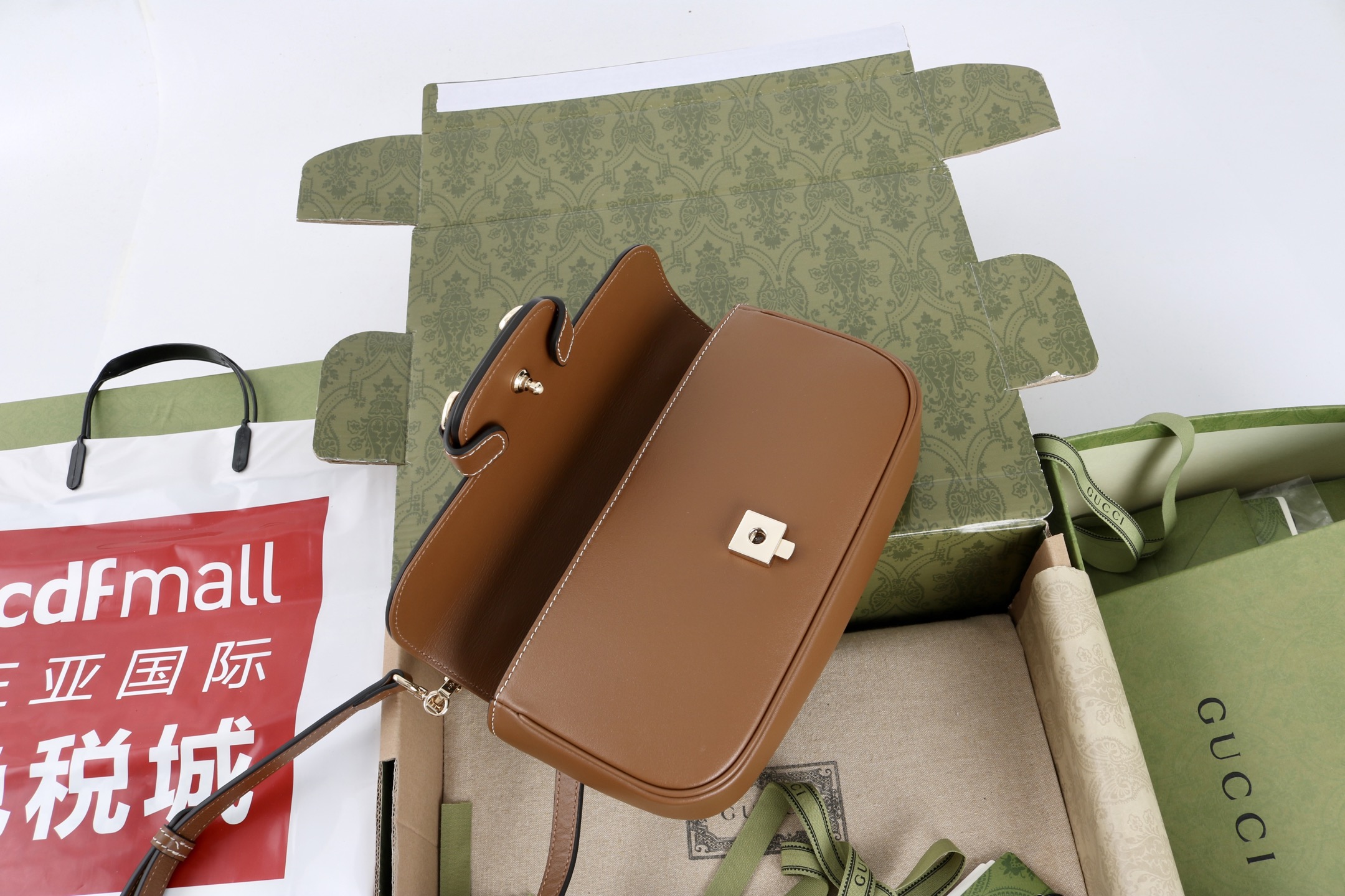 Bagsaaa Gvc*1 Horsebit 1955 small top handle bag 815206 Brown - 22cm