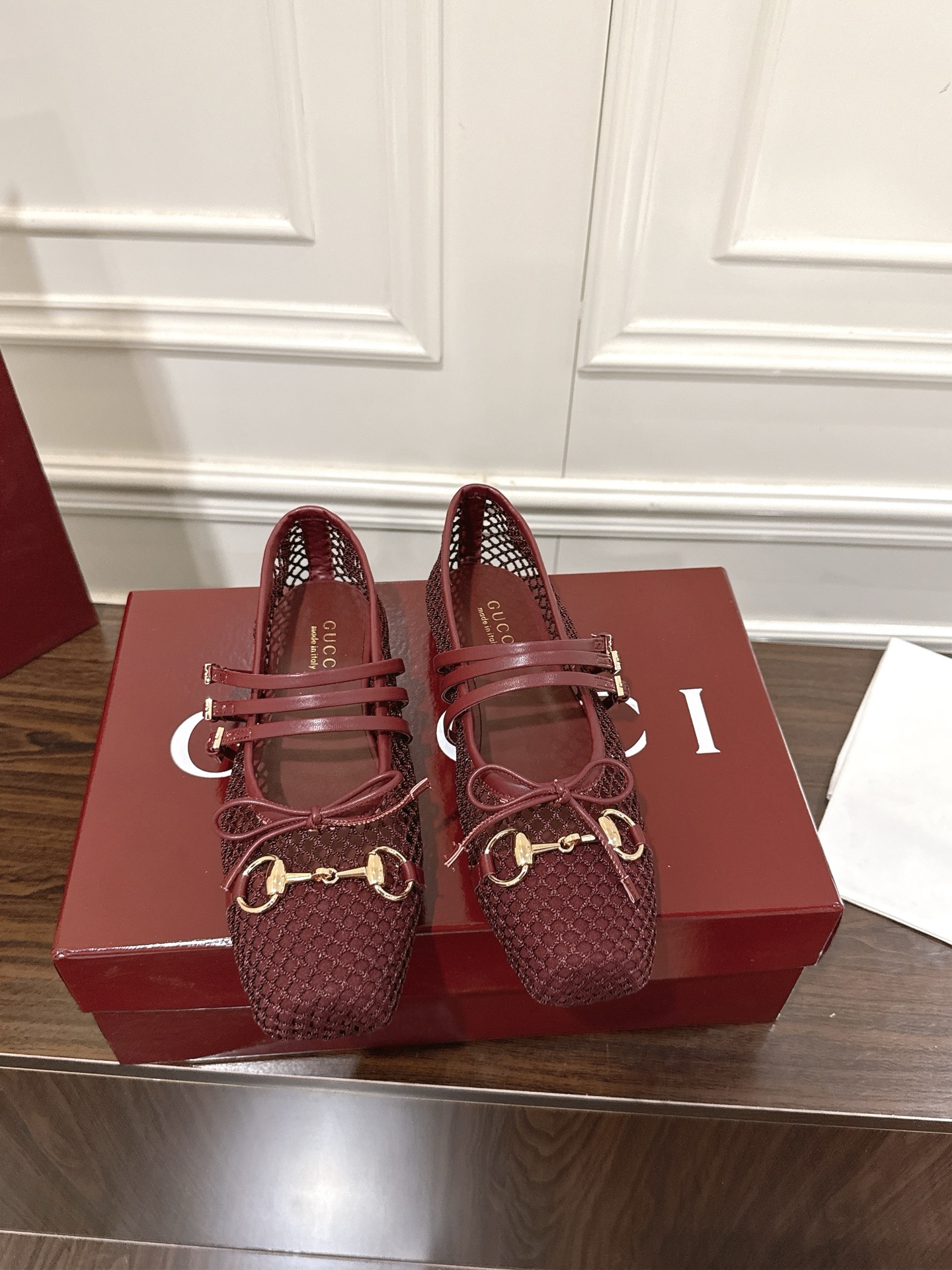 Bagsaaa Women's Gvc*1 Horsebit ballet flat 835077 dark red