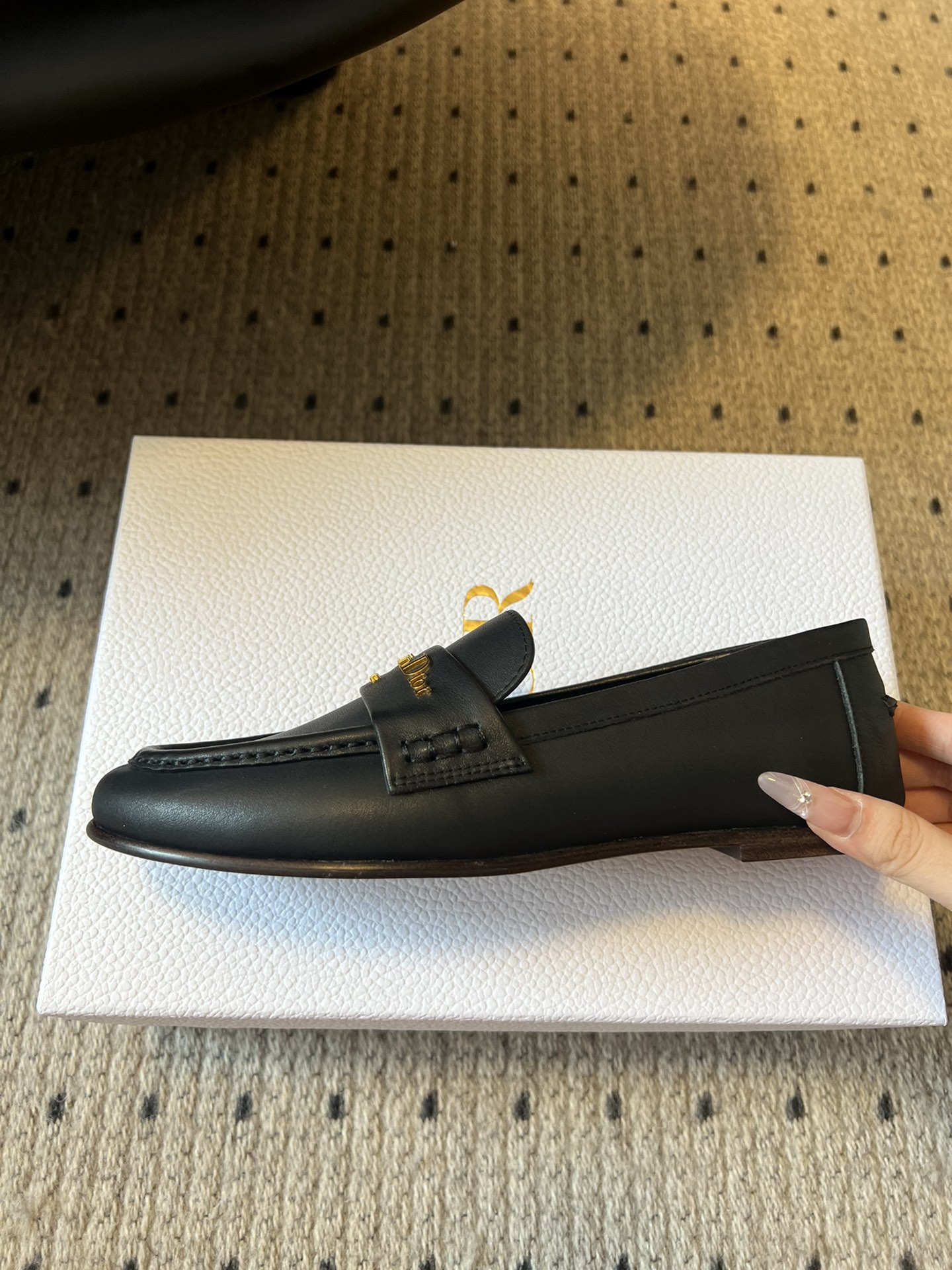 Bagsaaa D10r Boy Loafer Black S*pple Calfskin