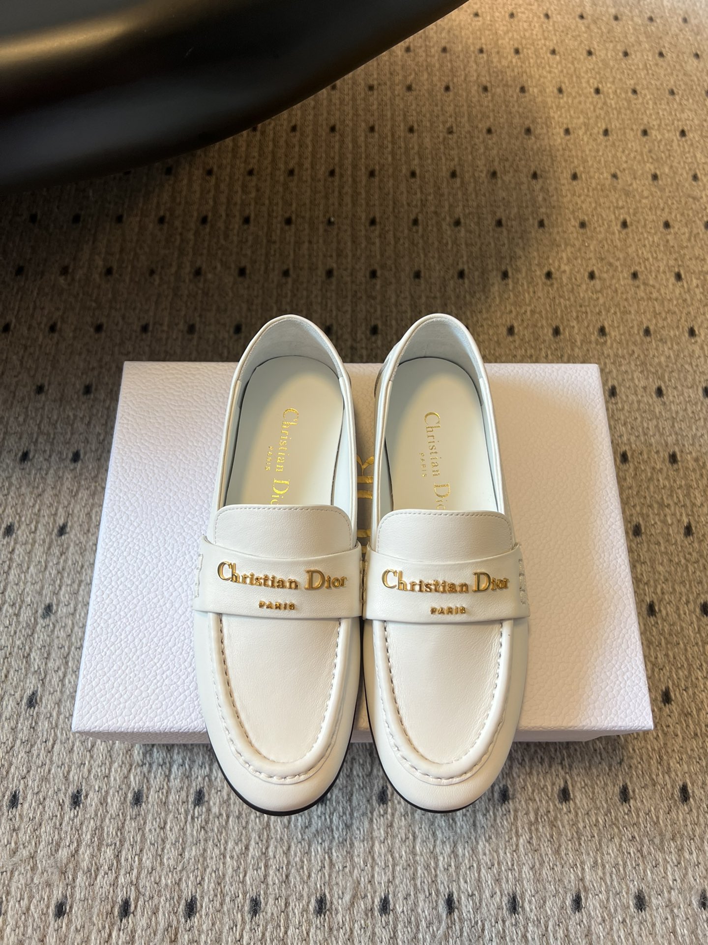 Bagsaaa D10r Boy Loafer White S*pple Calfskin