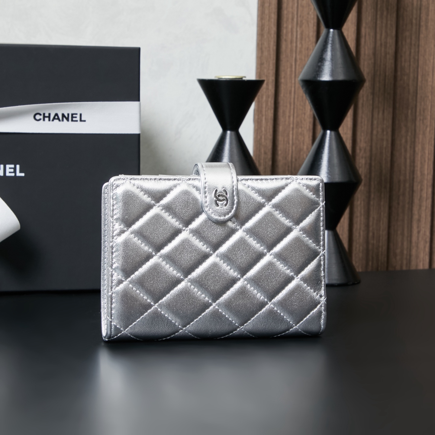 Bagsaaa Ch**el Silver Wallet - 15*10*3cm