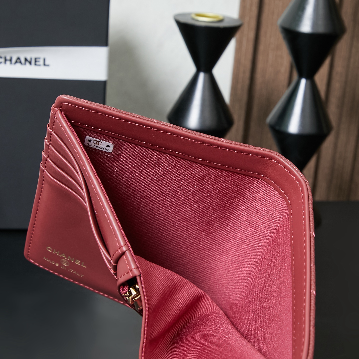 Bagsaaa Ch**el Red Wallet - 15*10*3cm