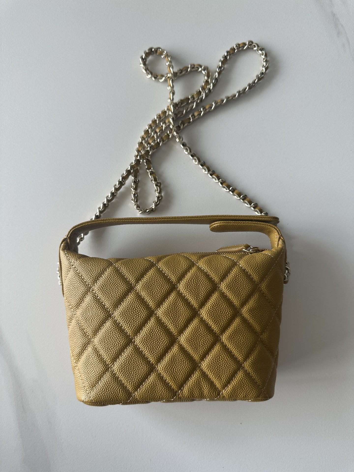 Bagsaaa Ch**el Clutch with chain AP4747 Dark Beige - 21.5cm