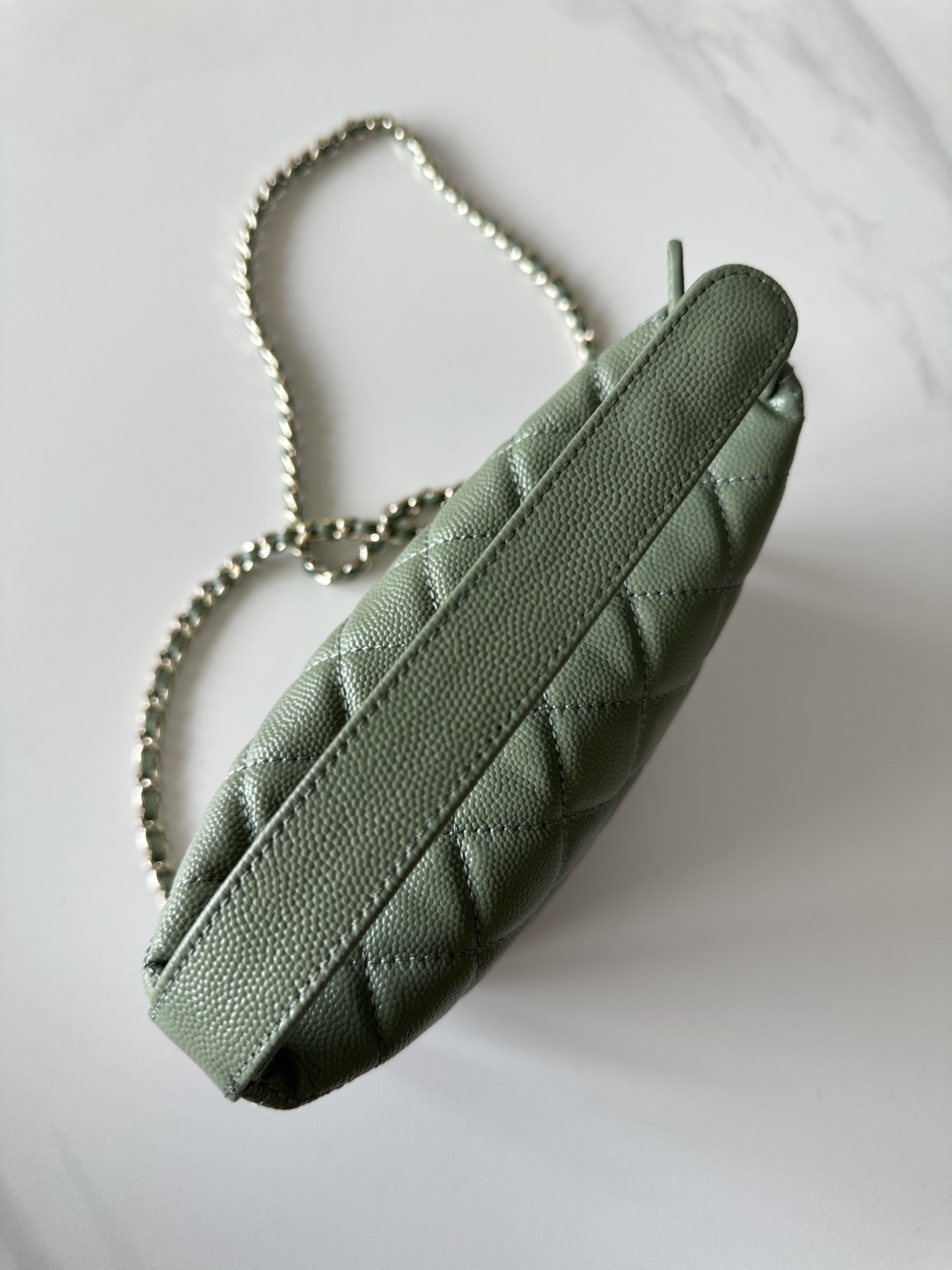 Bagsaaa Ch**el Clutch with chain AP4747 Green - 21.5cm