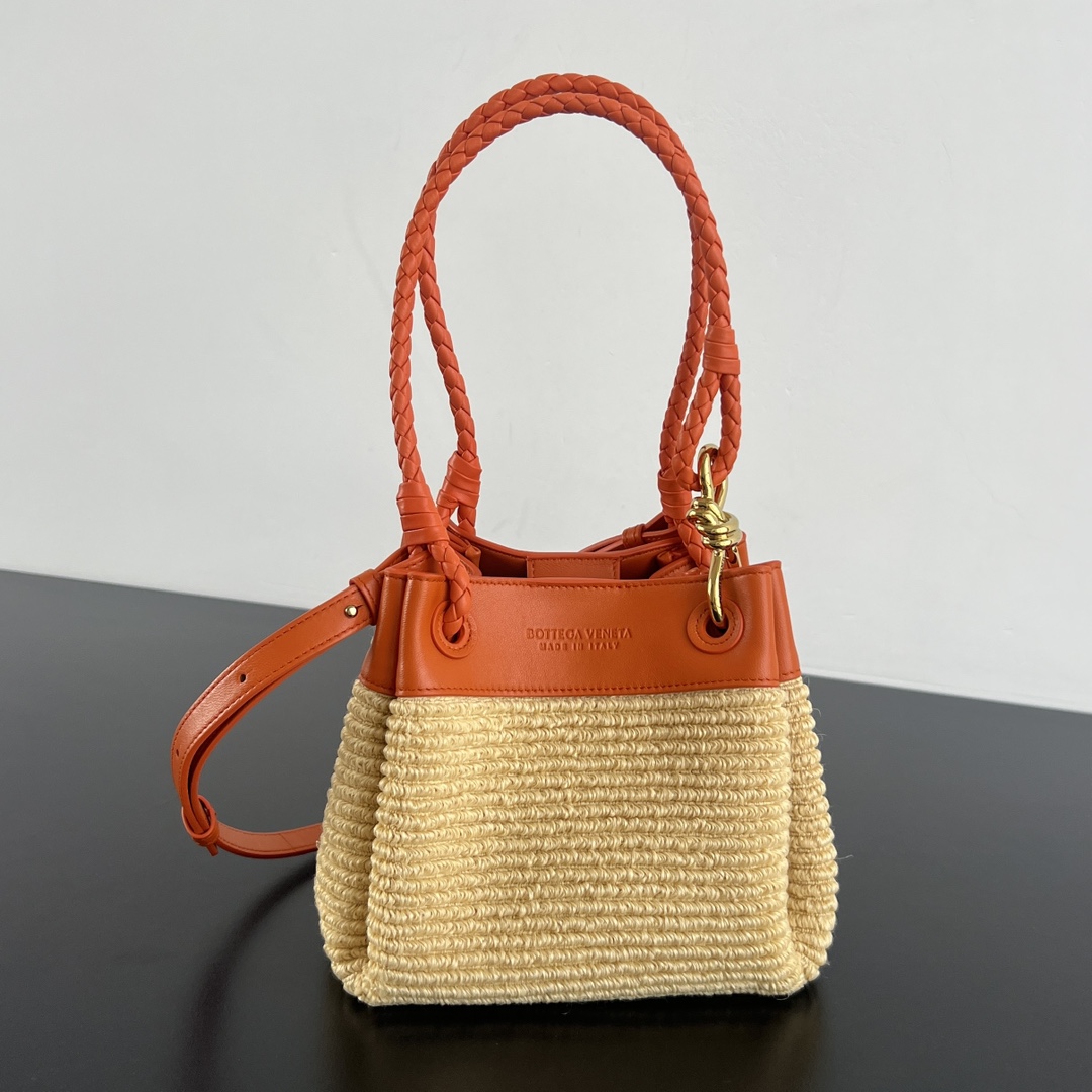 Bagsaaa B0tt*ga Ven*ta Small Parachute 827475 raffia - 20cm