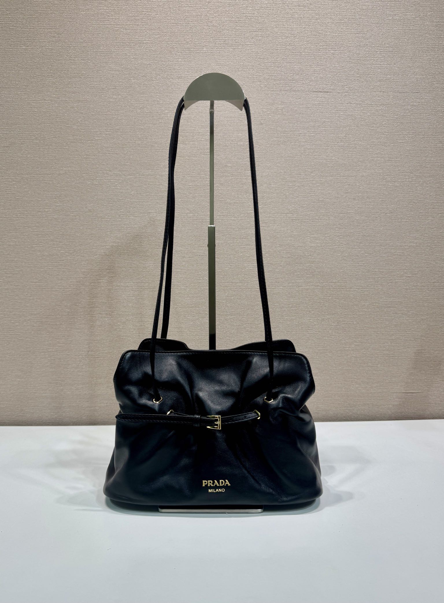 Bagsaaa Pra*a Small Pra*a Dada nappa leather bag 1BG586 black - 25cm