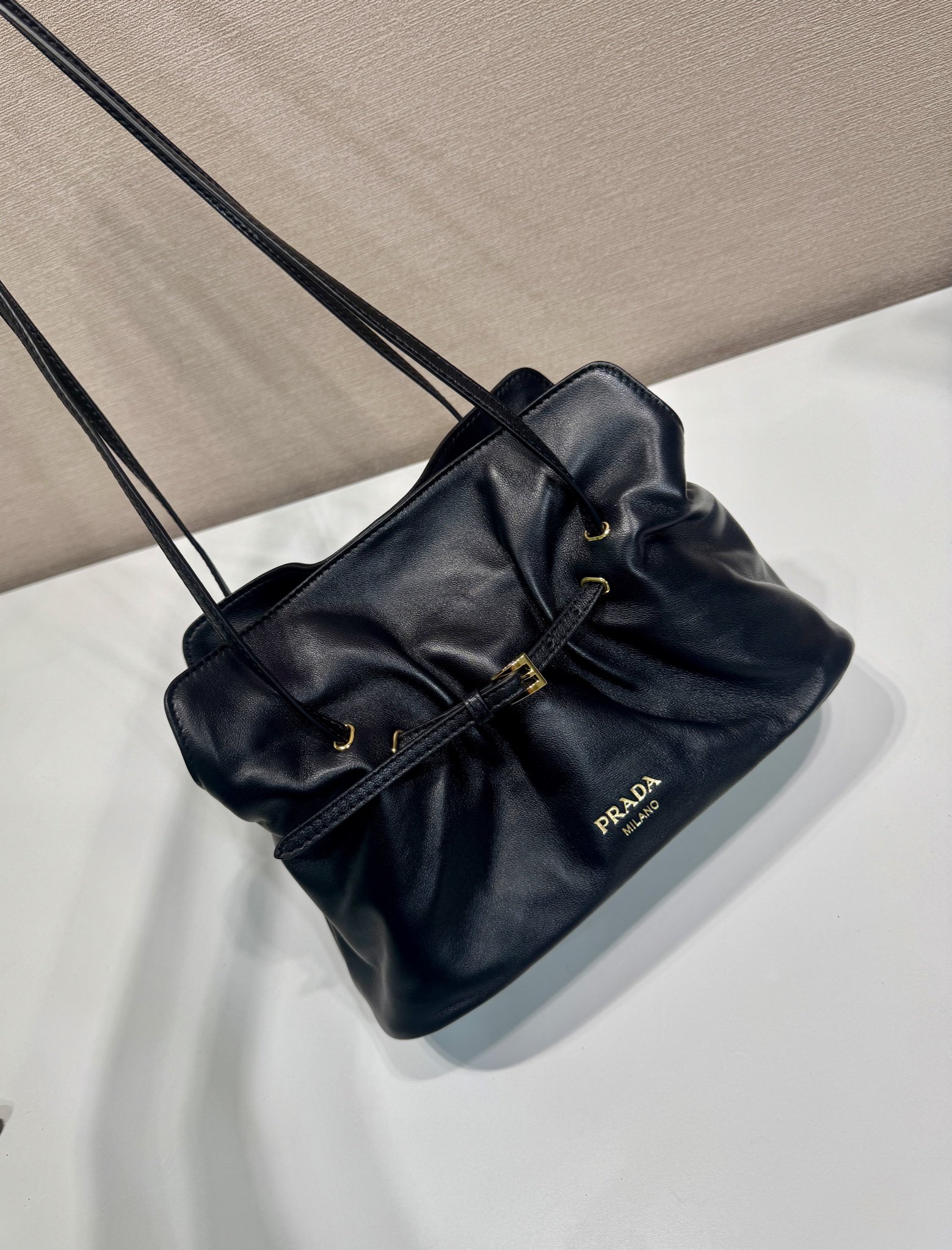 Bagsaaa Pra*a Small Pra*a Dada nappa leather bag 1BG586 black - 25cm
