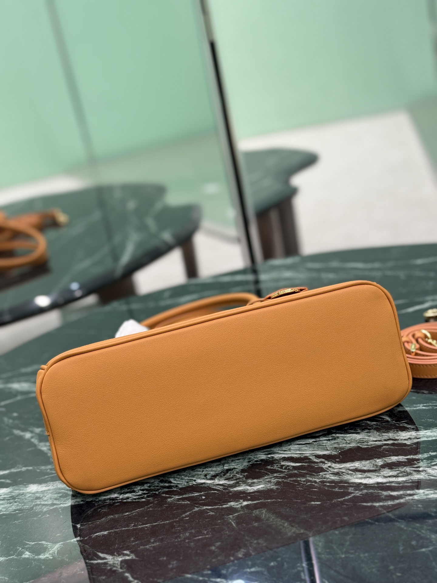 Bagsaaa Medium Pra*a Galleria leather bag 1BA457 amber - 30cm