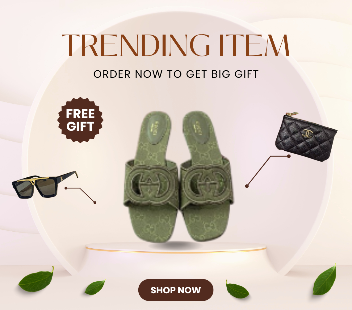 Bagsaaa Gvc*1 Women's Interlocking G slide sandal 790447 green